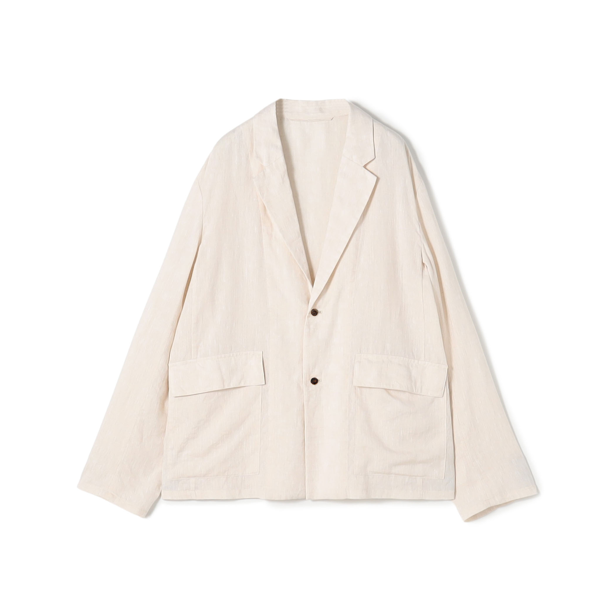 リネンポプリン ドロップショルダージャケット