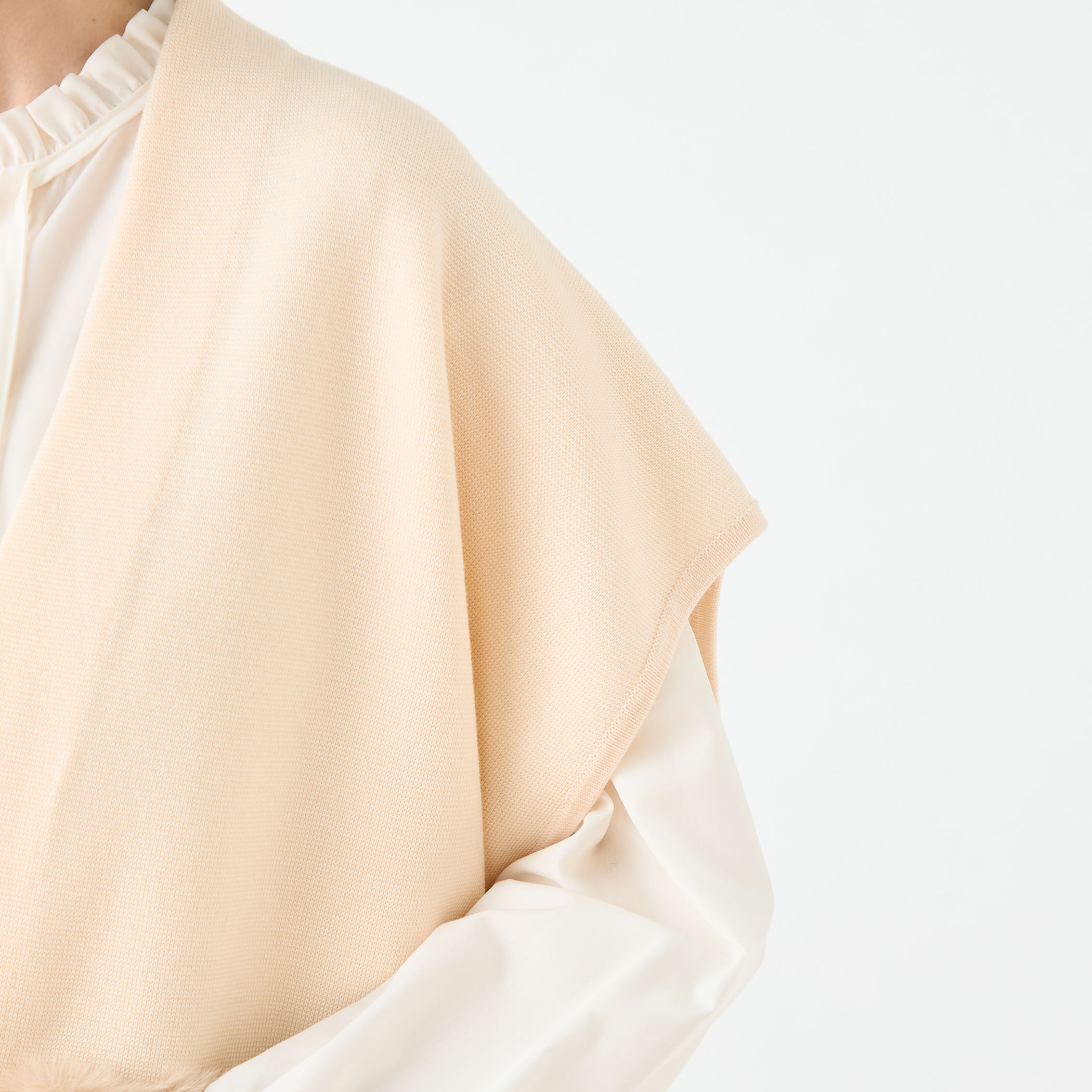 ウールポリエステルミラノリブ ショートスリーブカーディガン