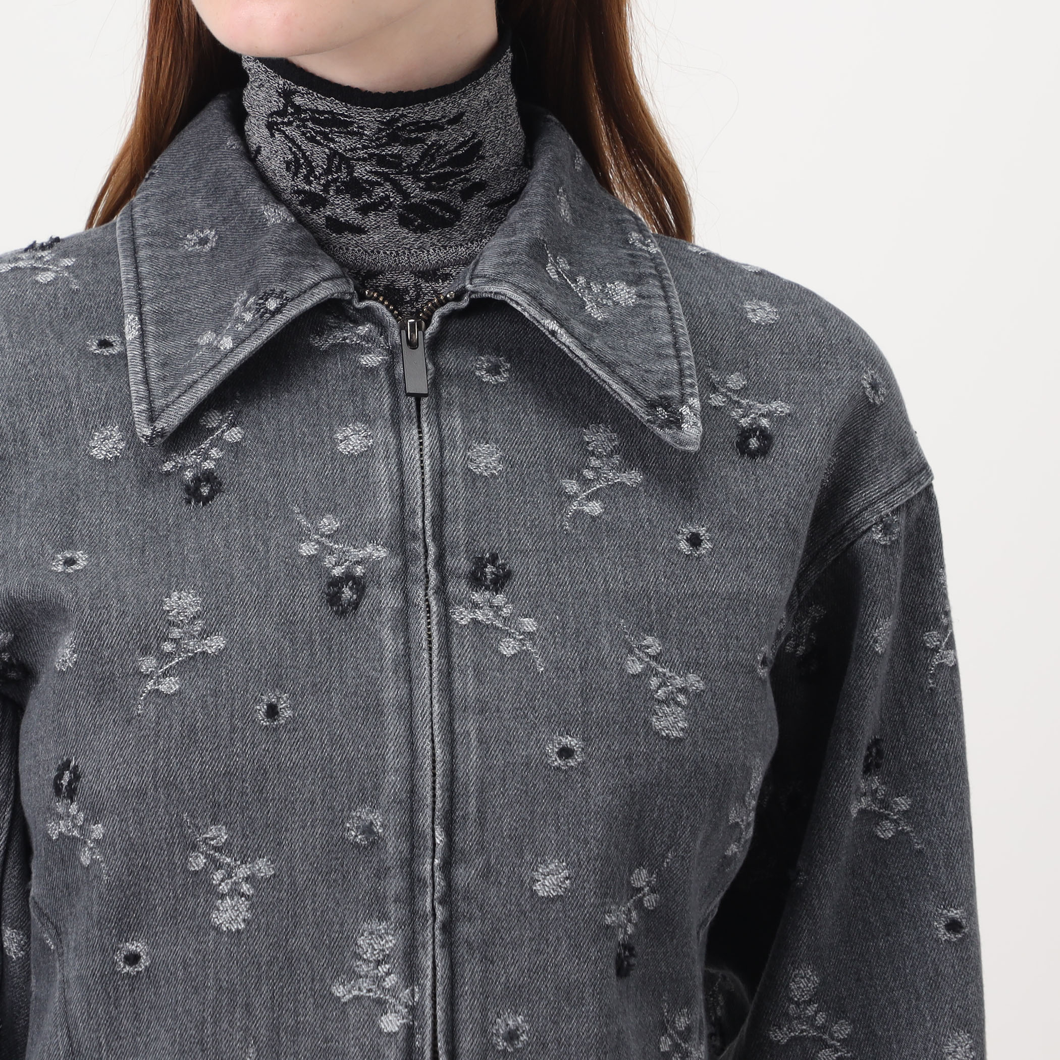 Mame Kurogouchi Floral Jacquard Denim Jacket ジャカードデニム