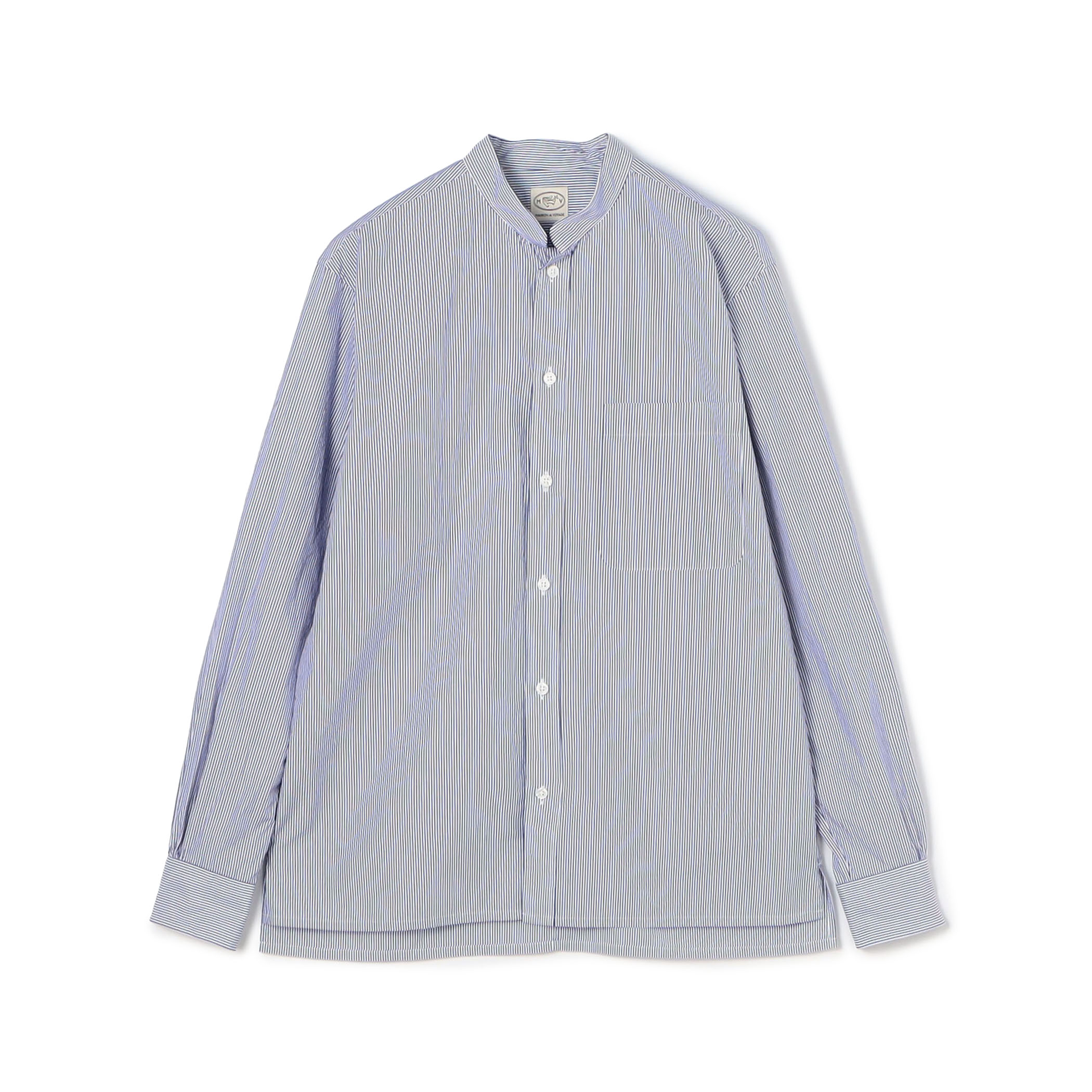 120/2コットンポプリン バンドカラーシャツ ALUMO