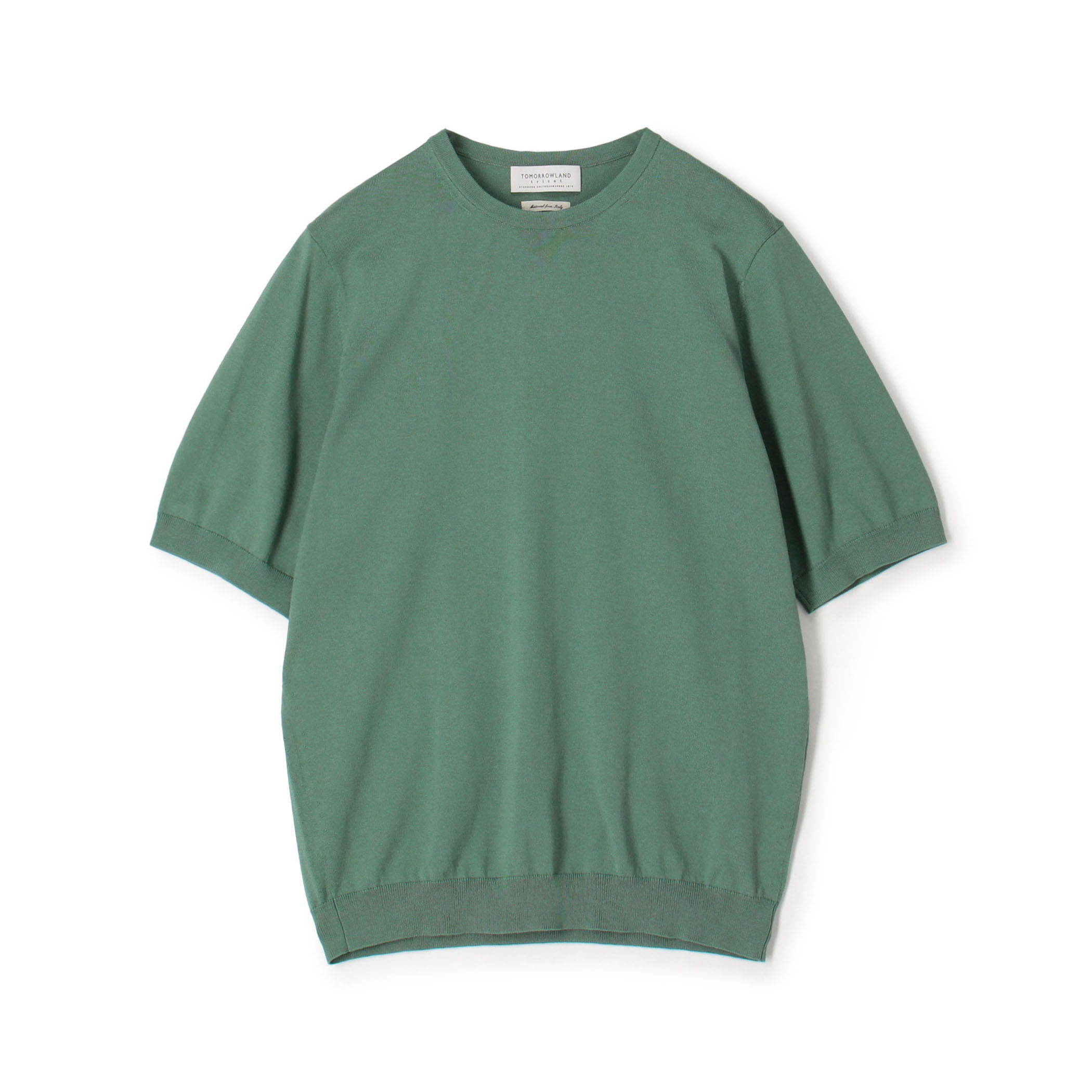 TOMORROWLAND tricot シルクコットン クルーネック半袖ニット SESIA