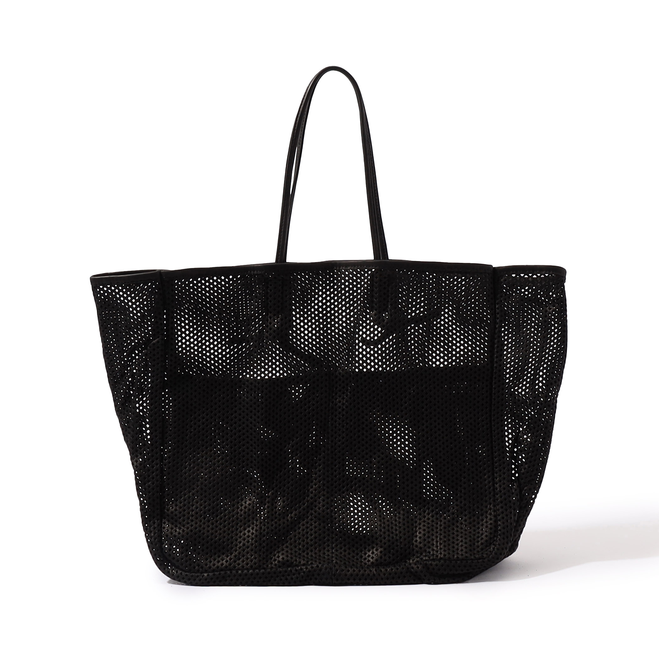 AMIACALVA WASHED LEATHER MESH TOTE L トートバッグ