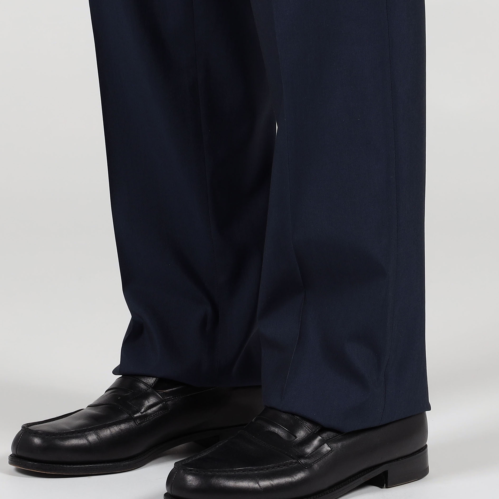 ウールシルク イン2プリーツ ストレートスラックス MARZOTTO