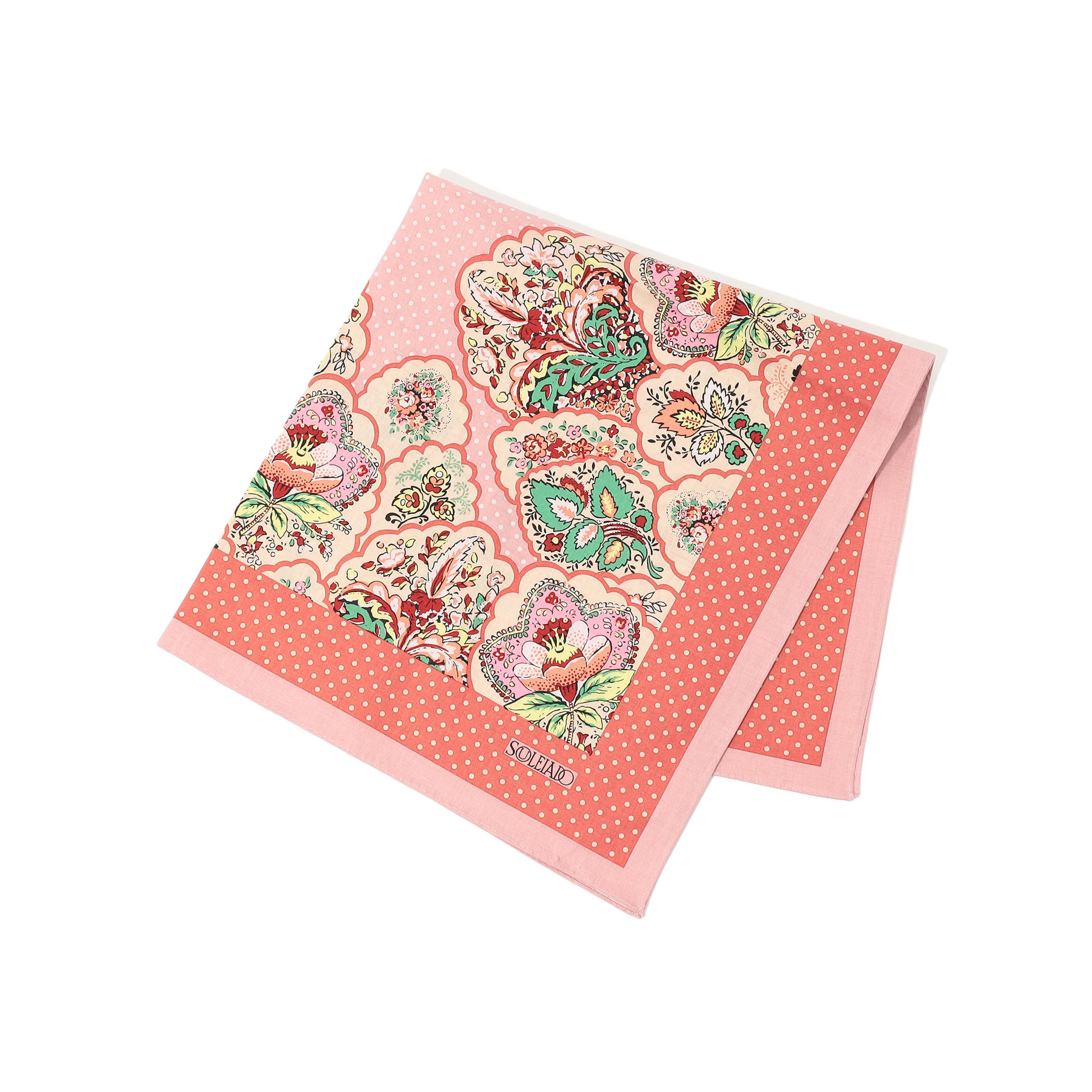 SOULEIADO コットンプリント バンダナ