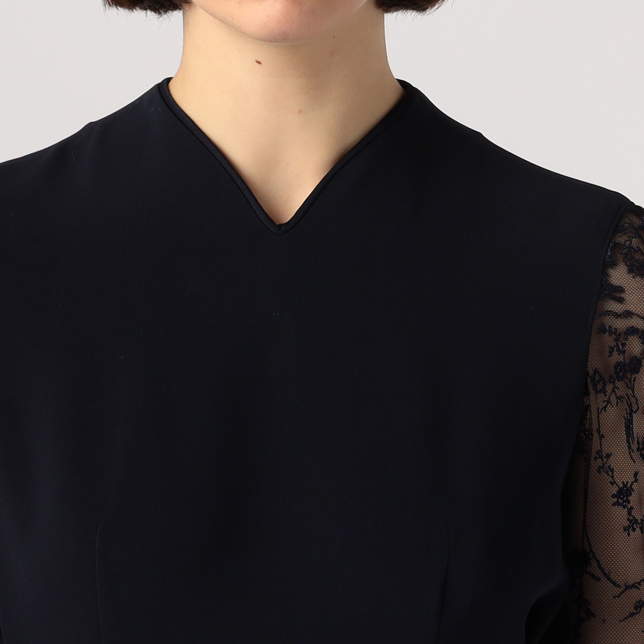Mame Kurogouchi Acetate Polyester Floral Lace-Sleeve Dress Mame Kurogouchi Acetate Polyester Floral Lace-Sleeve Dress