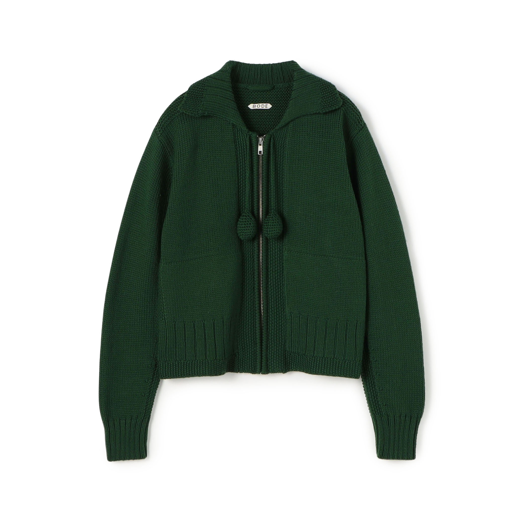 BODE MARION TASSEL ジップアップカーディガン