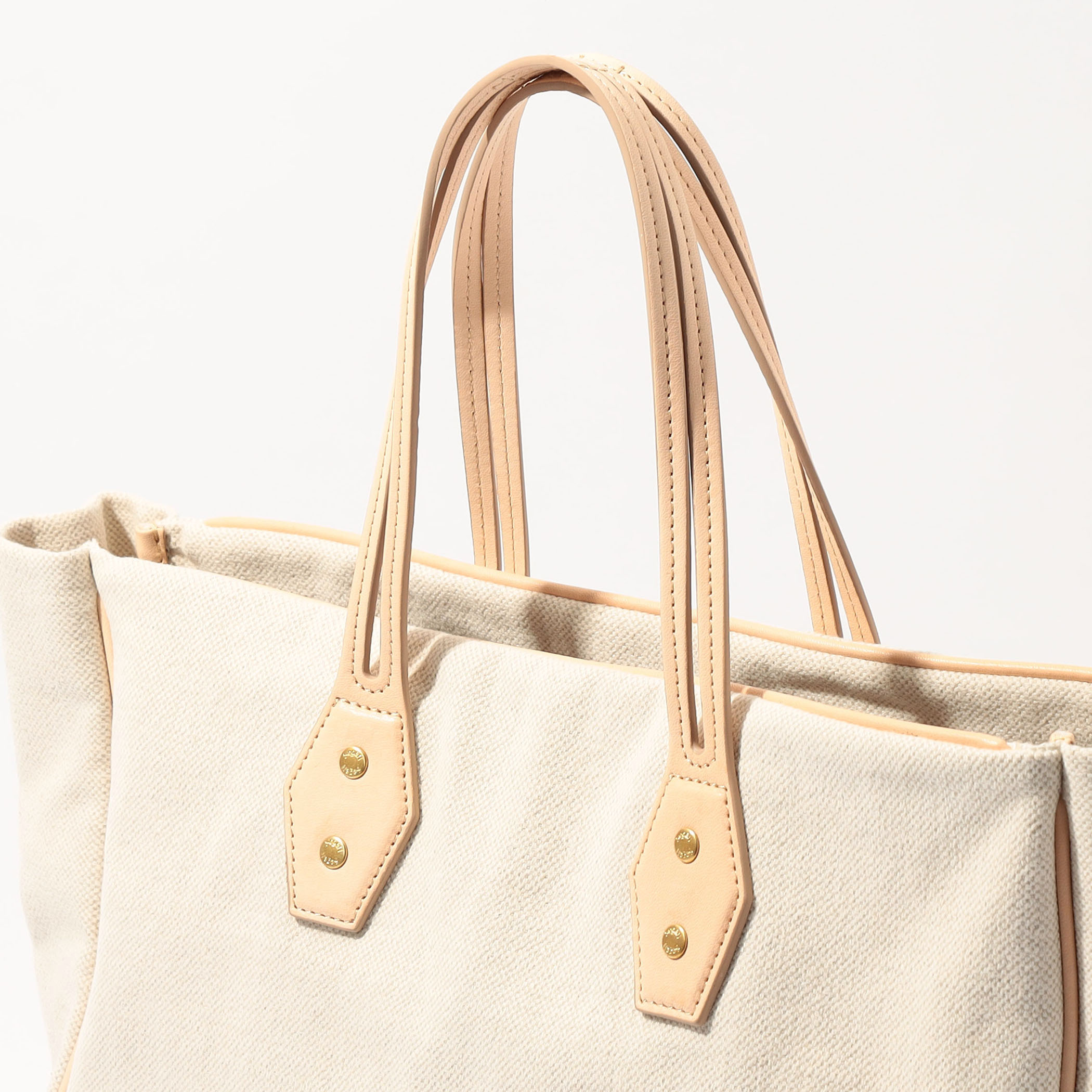 □SegeN Werk.03 コットンリネン×レザー トートバッグ