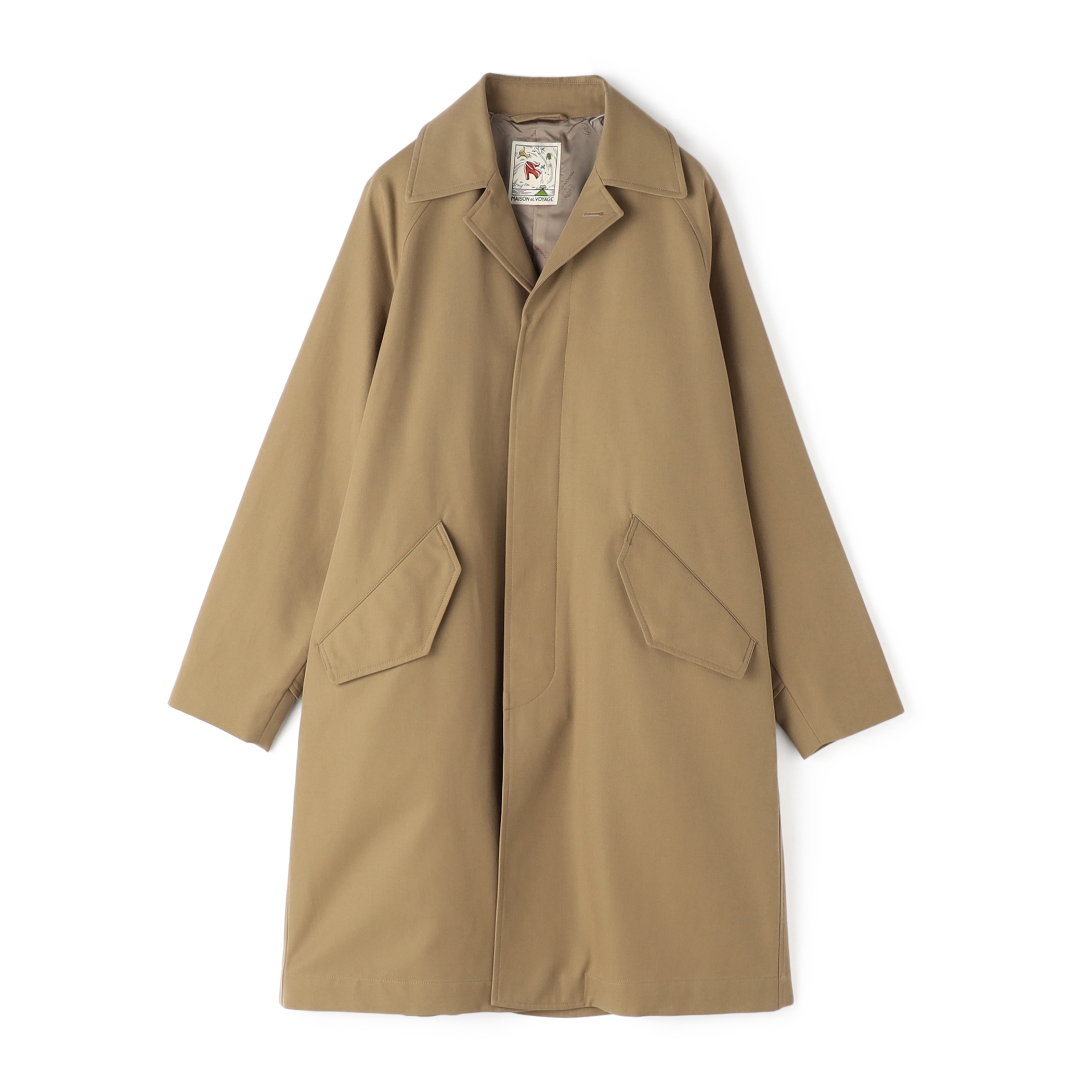 ウールコットン ステンカラーコート TRENCH