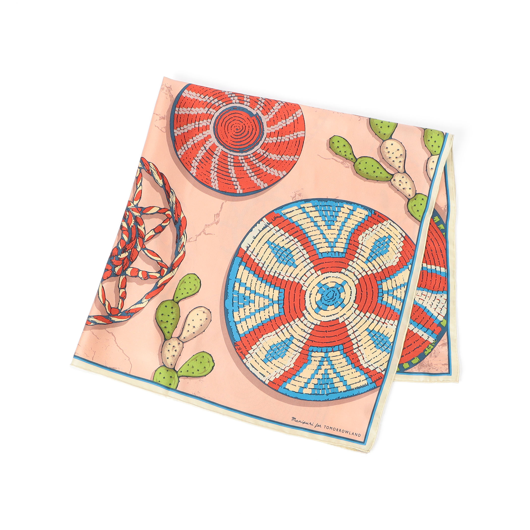 【別注】manipuri AFRICAN シルクスカーフ