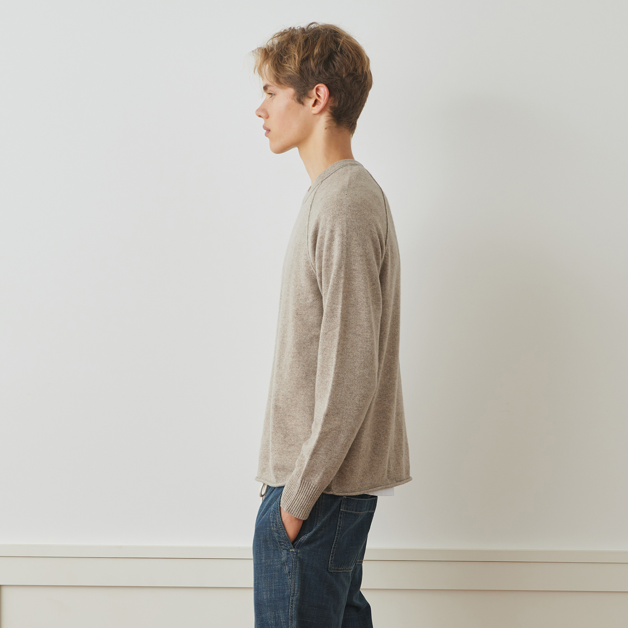 リサイクルカシミヤ ラグランスリーブプルオーバー MRBC3589