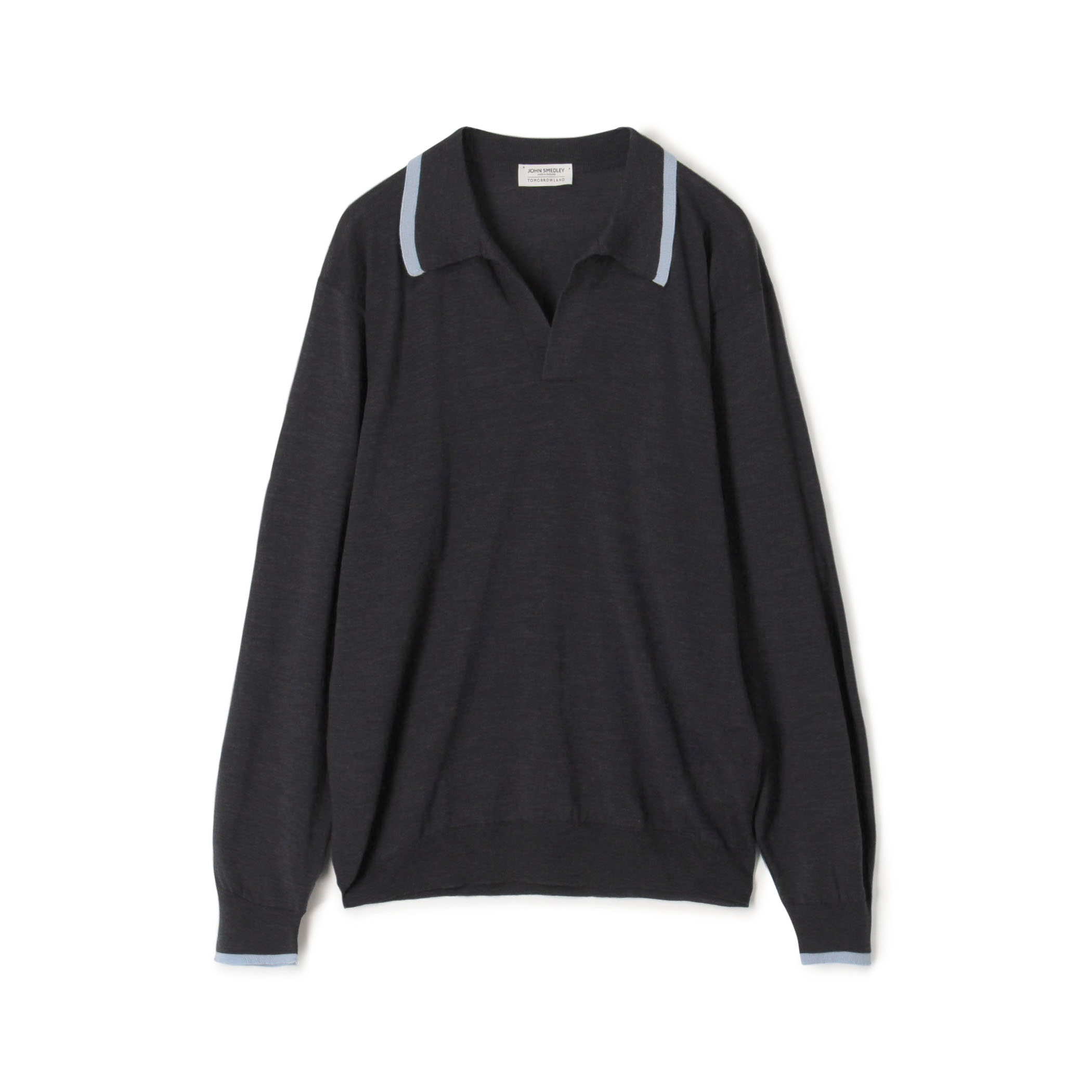 【別注】JOHN SMEDLEY ウール スキッパーネック ニット