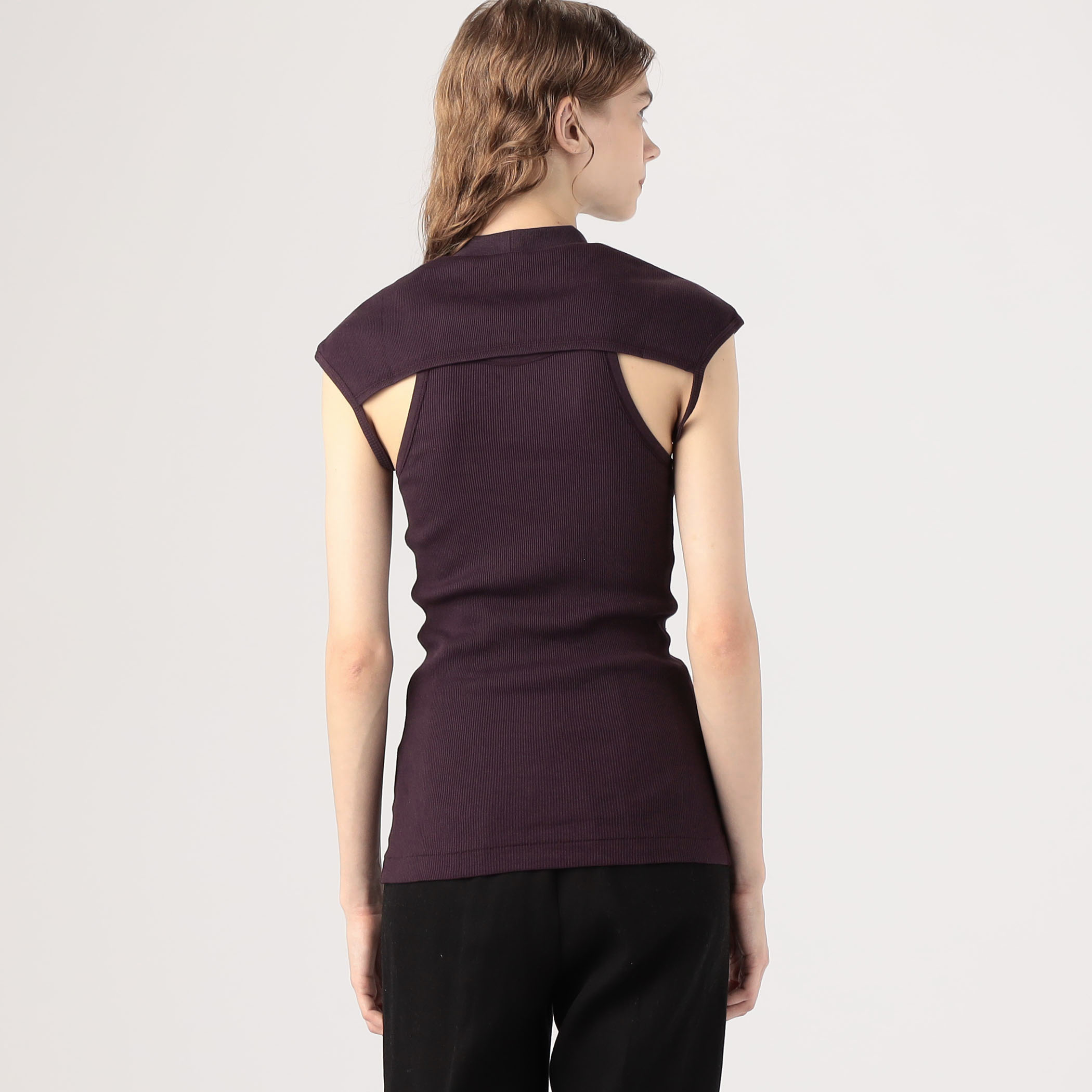 OVERNEATH Rib Mock063 リブモックショートトップス｜トゥモローランド