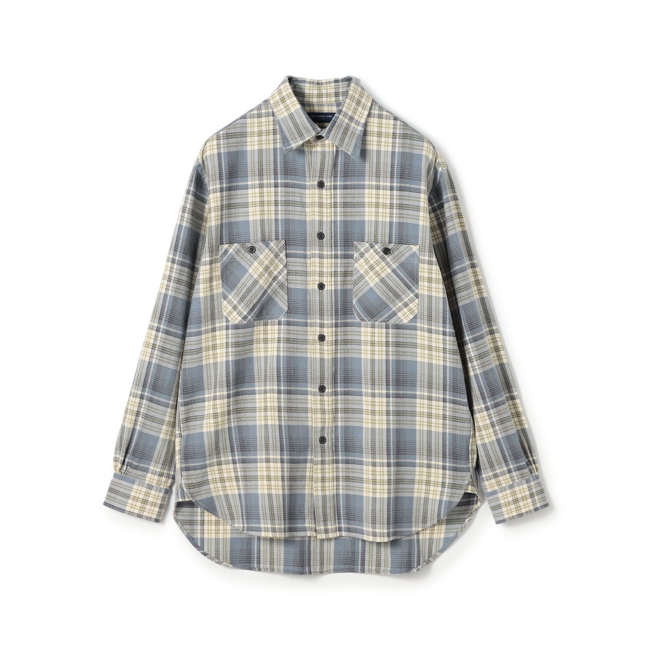 コットンビエラチェック ダブルポケット ロングスリーブシャツ