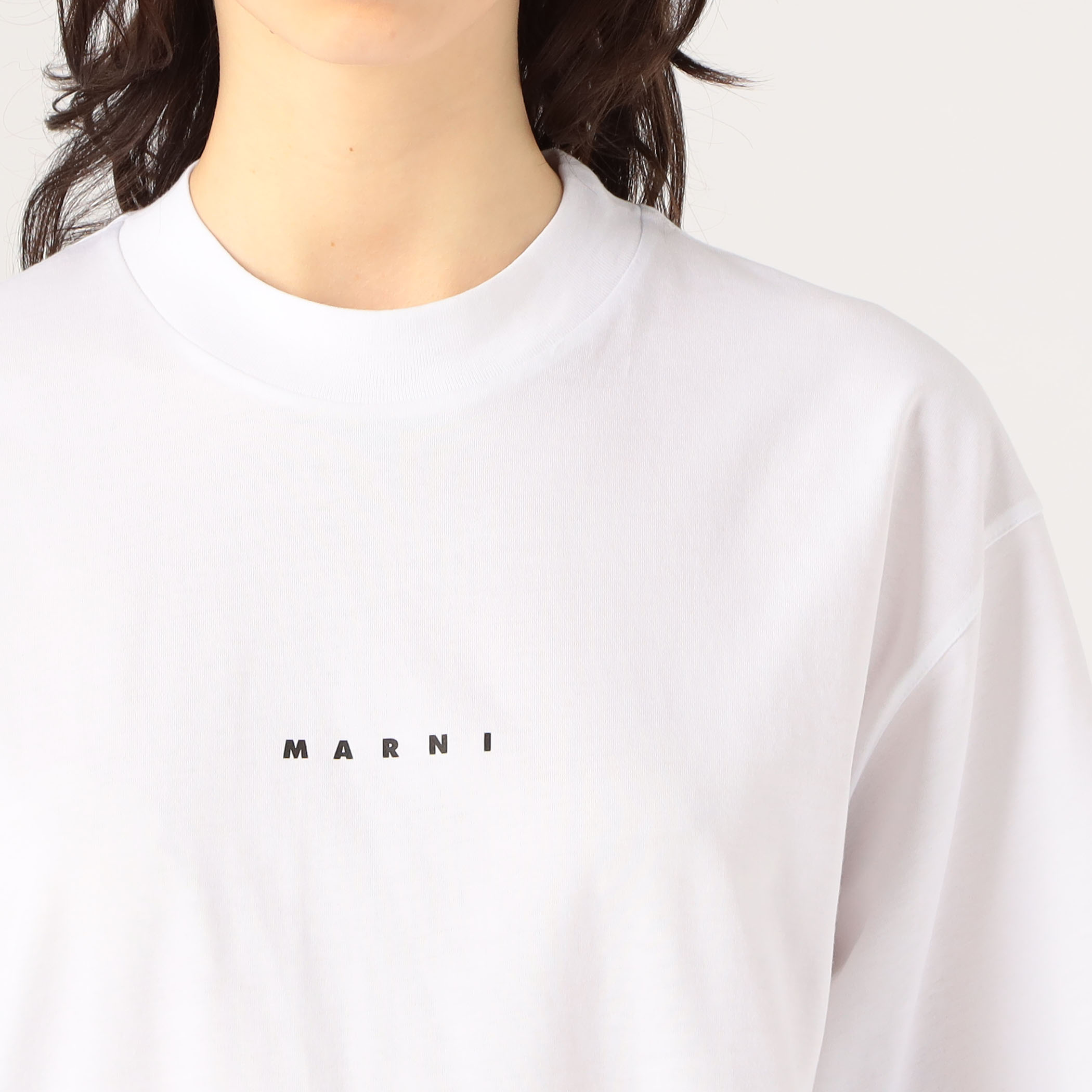 36新品 MARNI マルニ レディース コットン Tシャツ 半袖 カーキ