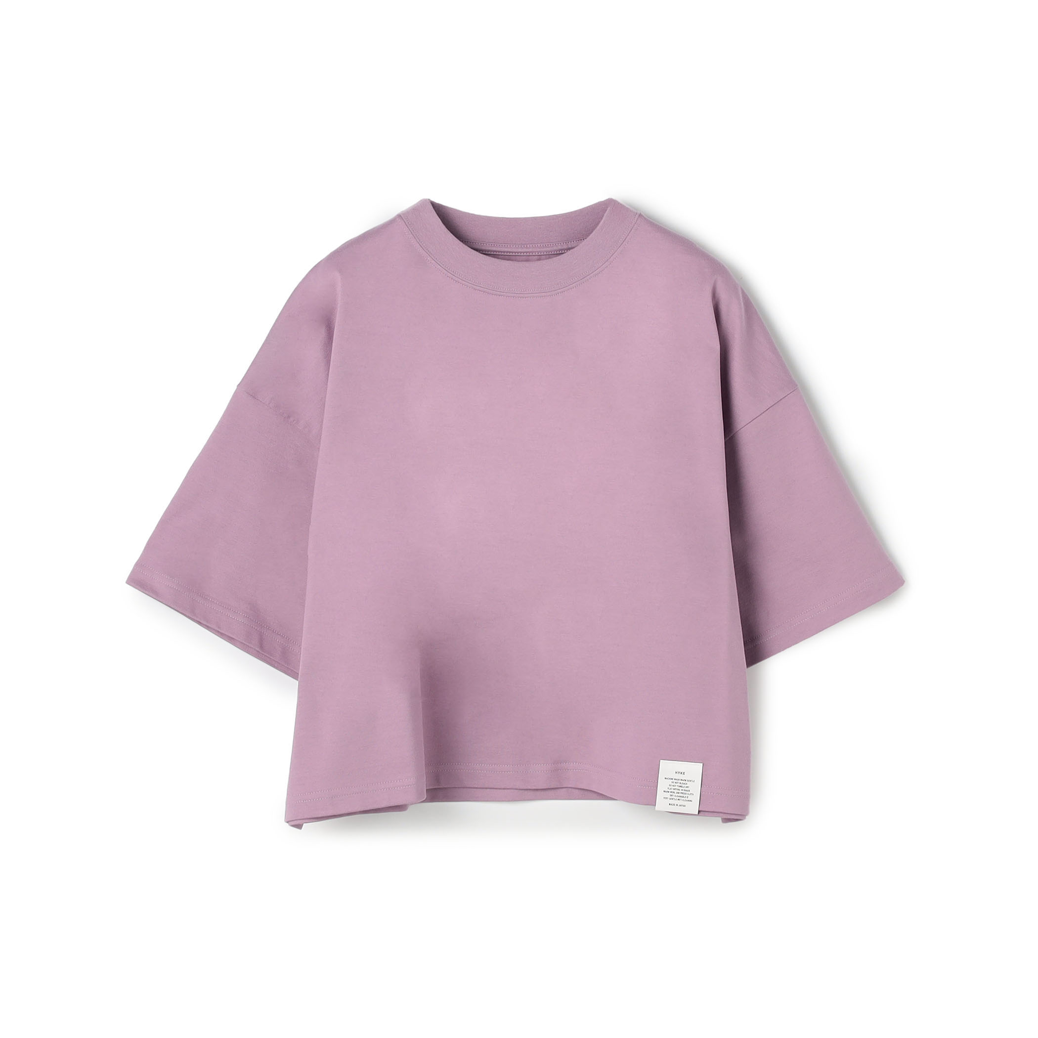 HYKE CROPPED SHORT-SLV TEE