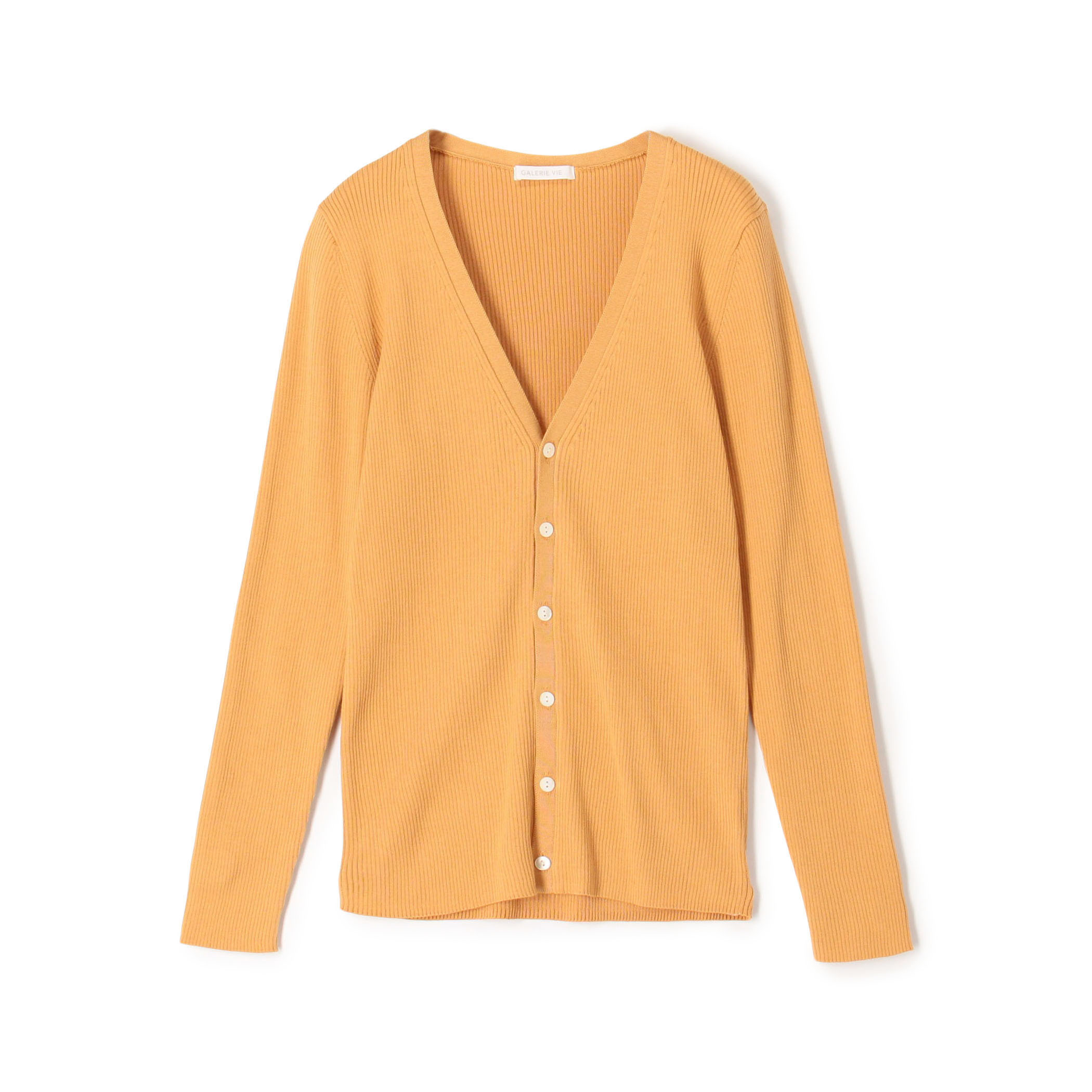 ギザコットンリブ Vネックカーディガン