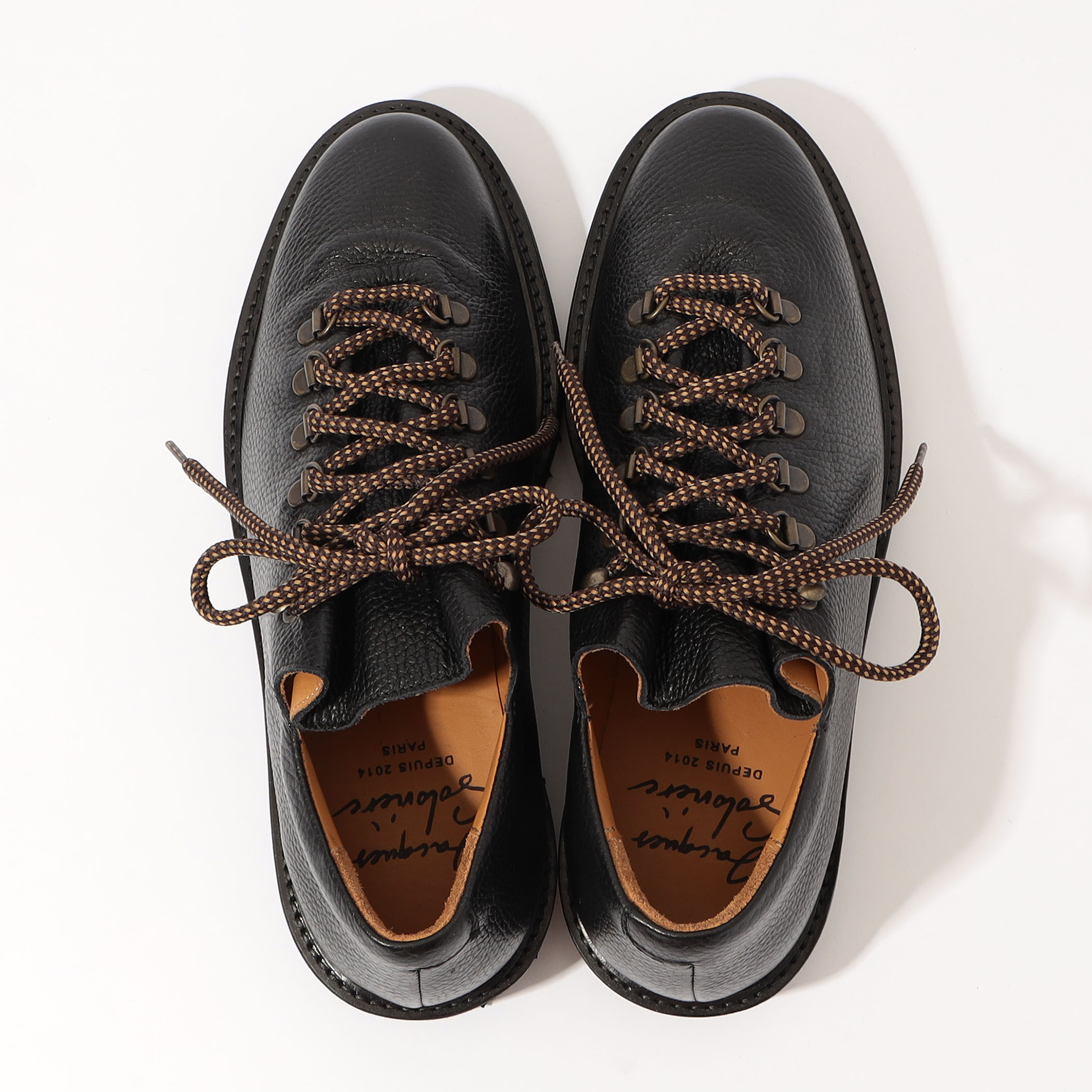 別注】SOLOVIERE ブラックグレインレザー クライミングシューズ