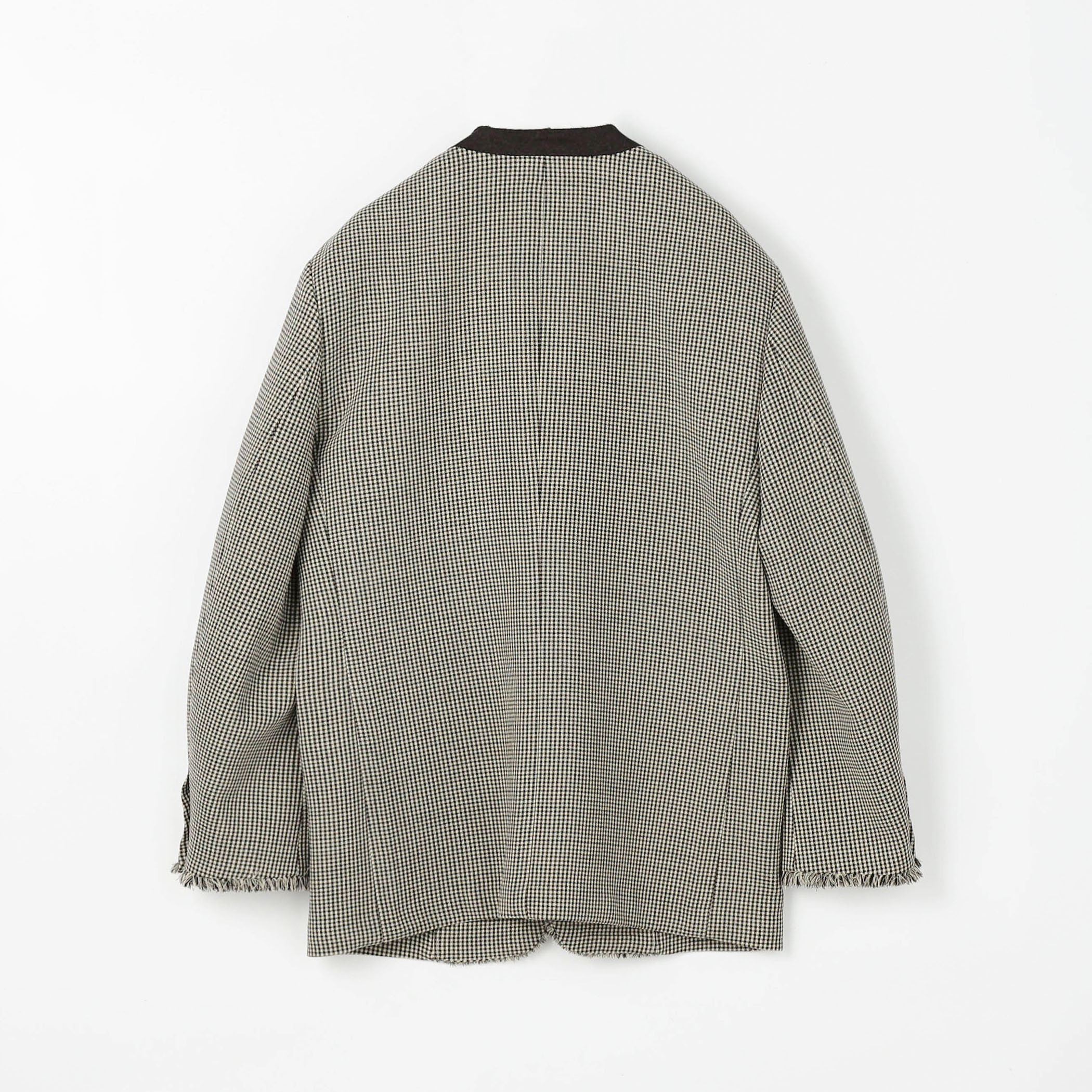 ウール ダブルフェイス カラーレス3Bジャケット｜トゥモローランド