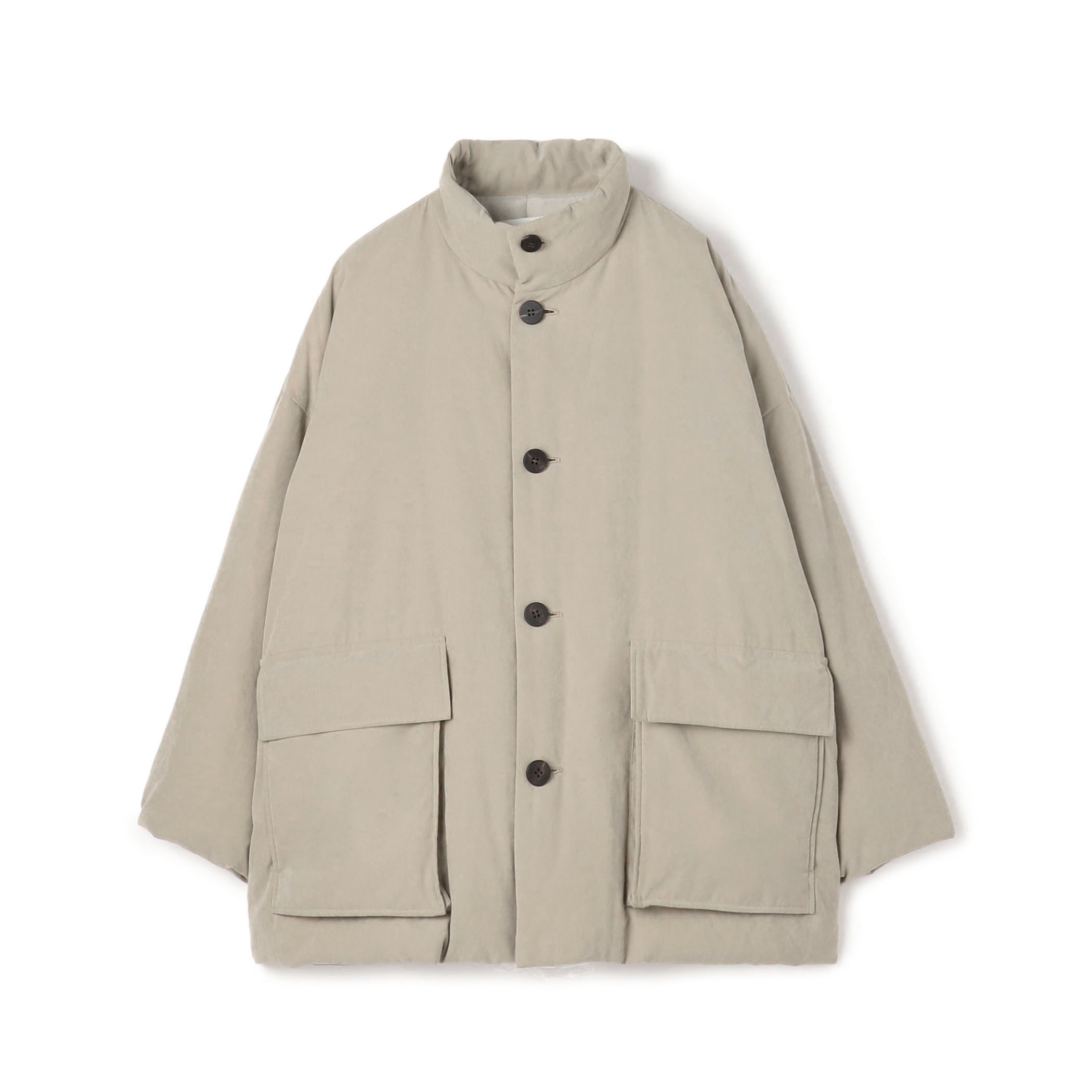 ピーチクロスダウン スタンドカラーオーバーコート