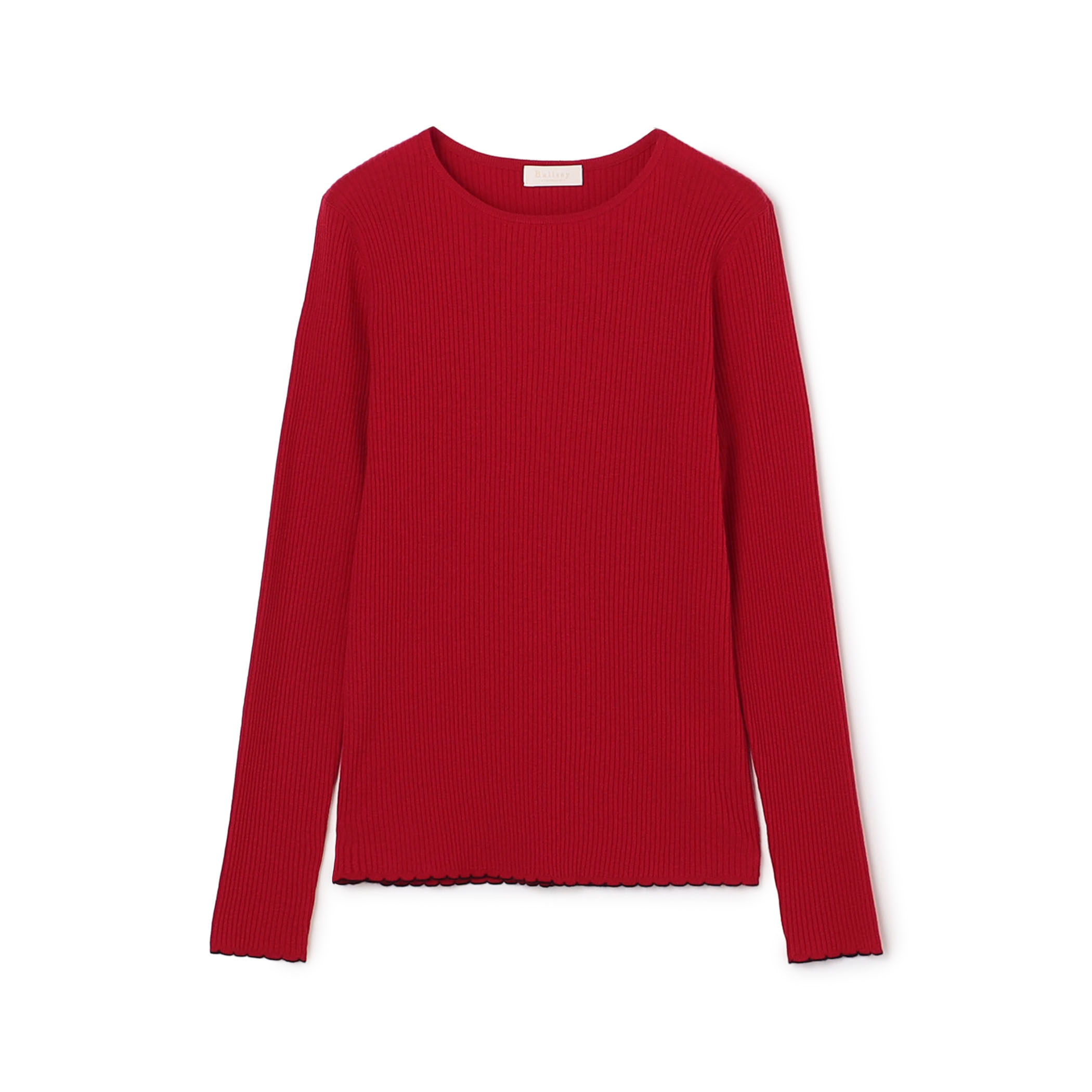 ストレッチカシミヤ クルーネックプルオーバー