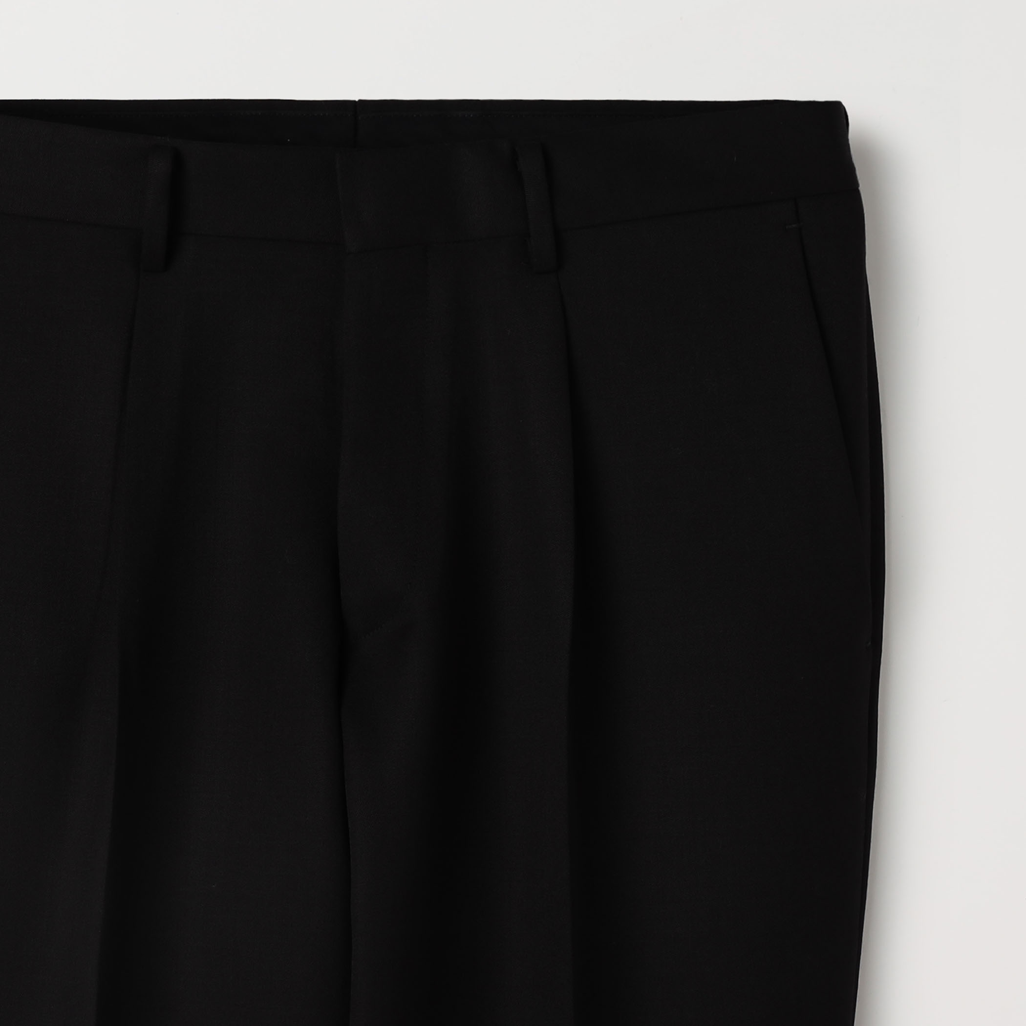 [新品未使用]定価5万caruso ワンプリーツ ウールスラックス カーキ 46 Steven Alan＞ ナイロン オックス アウト ワンプリーツ