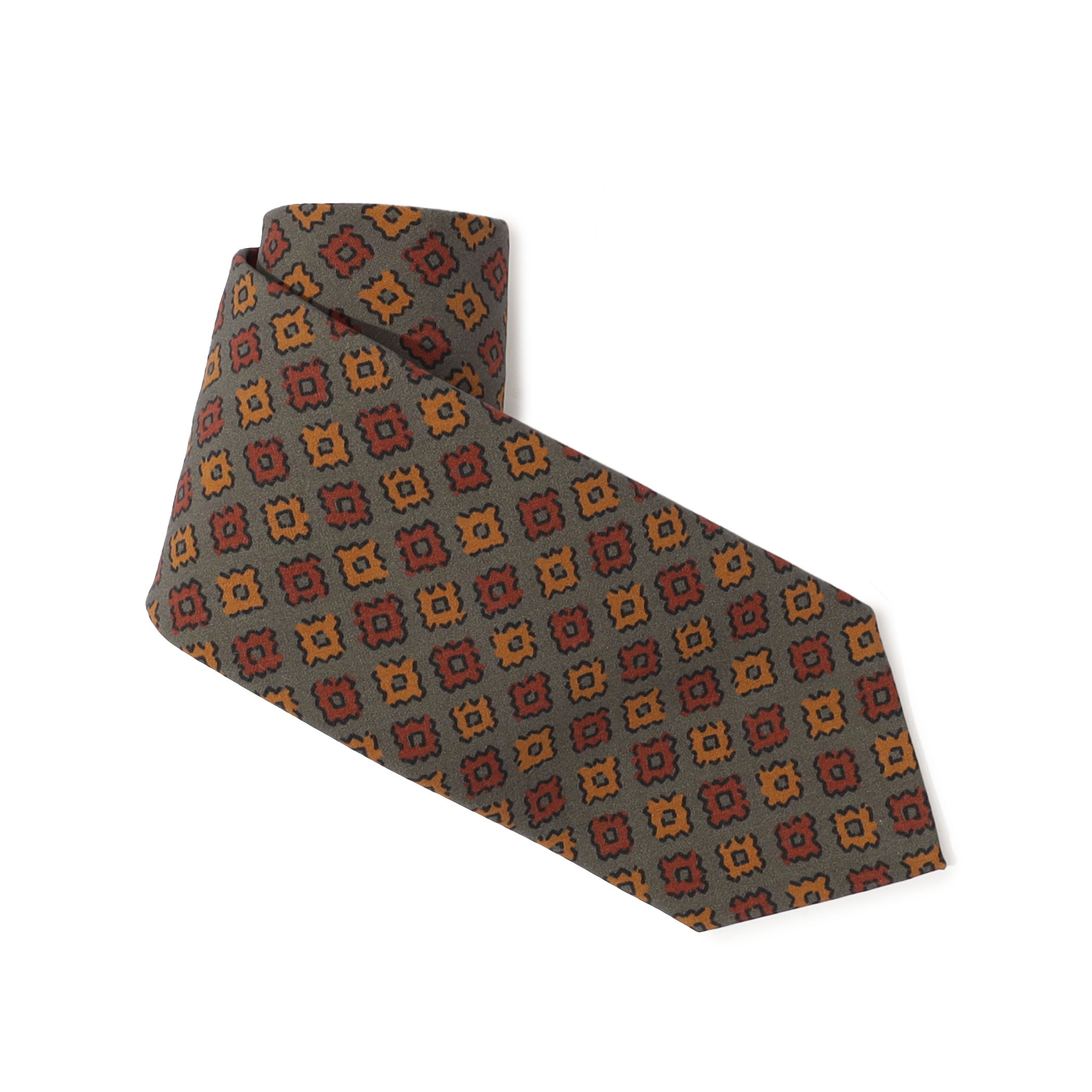 Bleck シルクプリント 小紋柄ネクタイ