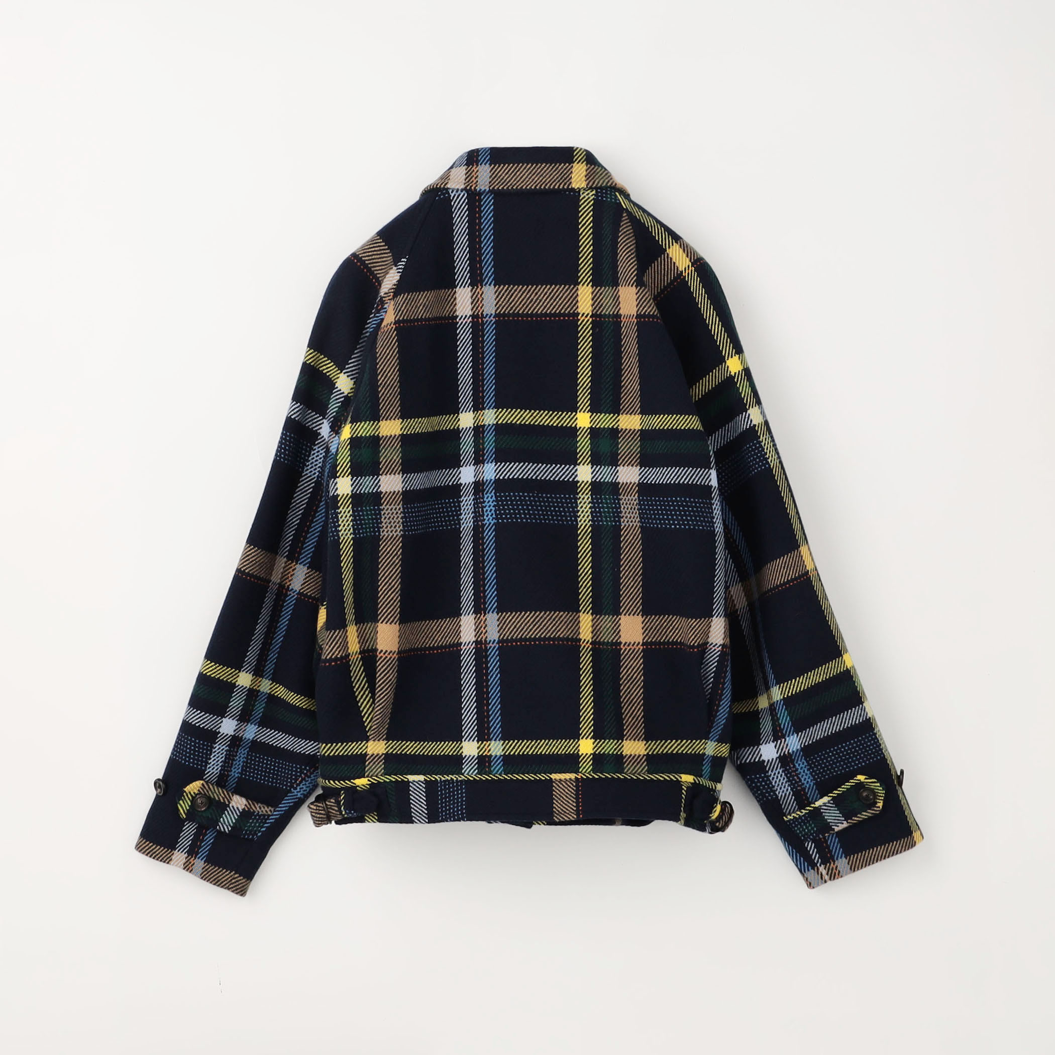 ウールカシミヤ パネルチェック ショートブルゾン｜トゥモローランド