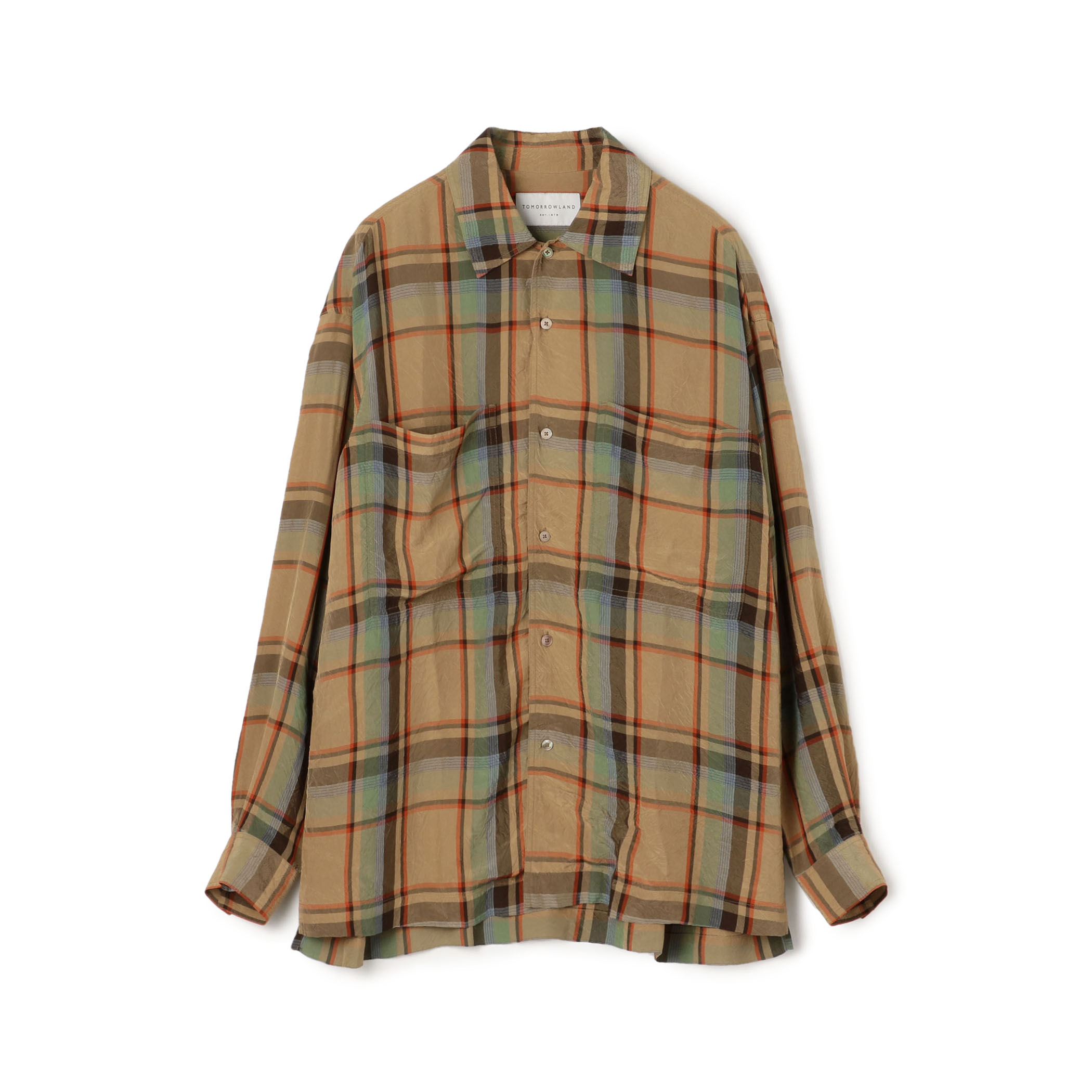 ■レーヨン ダブルポケット チェックシャツ Lyria