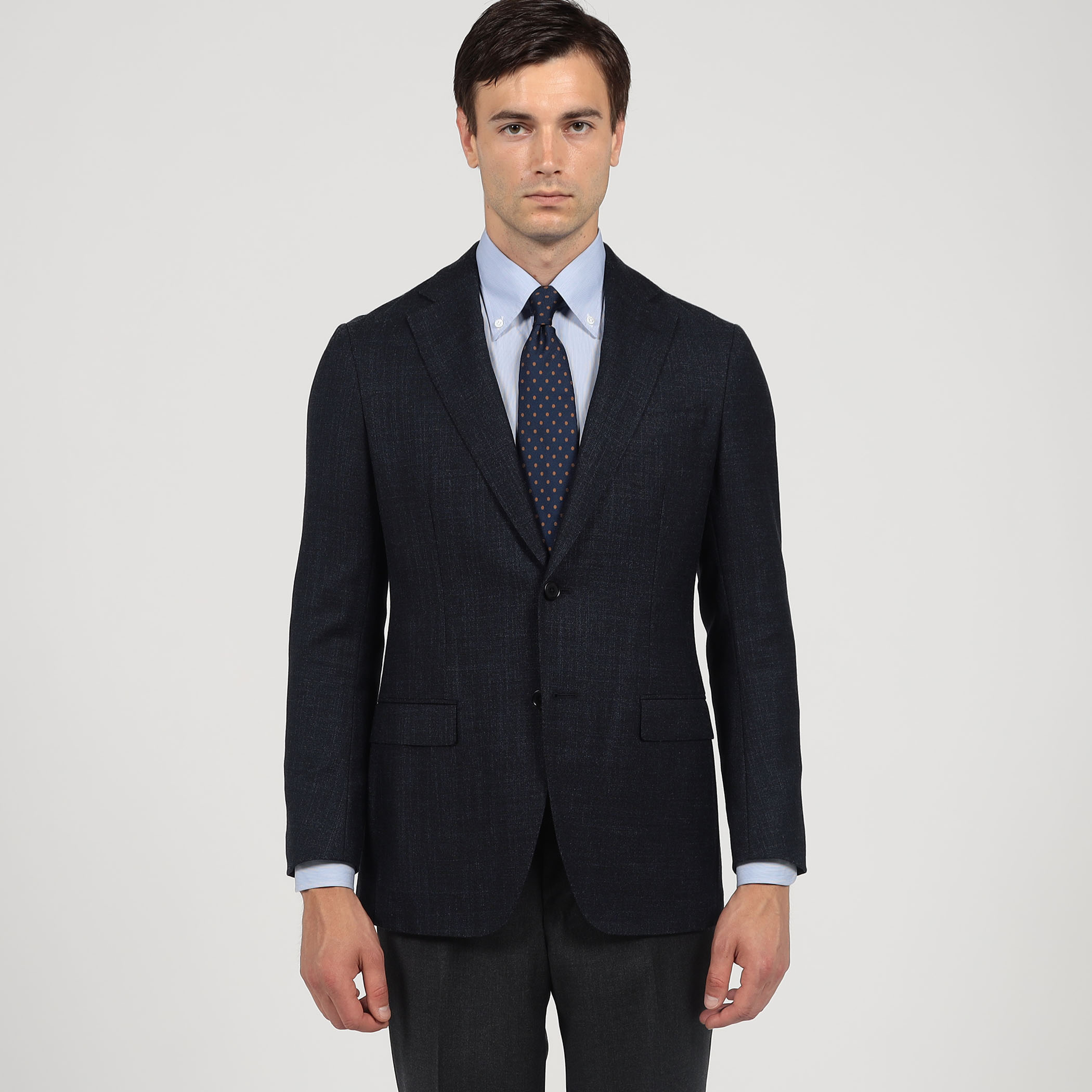 ウールシルク シングルブレステッド 2Bジャケット SILK AIR LORO