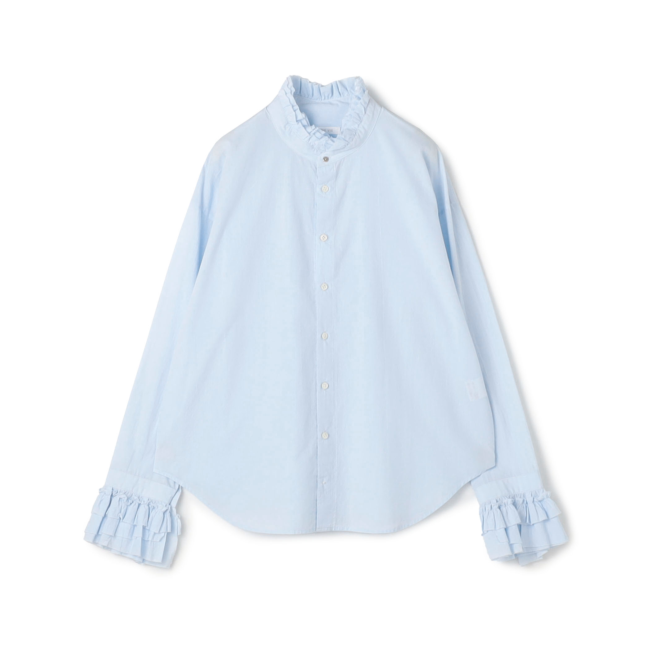コットン フリルシャツ