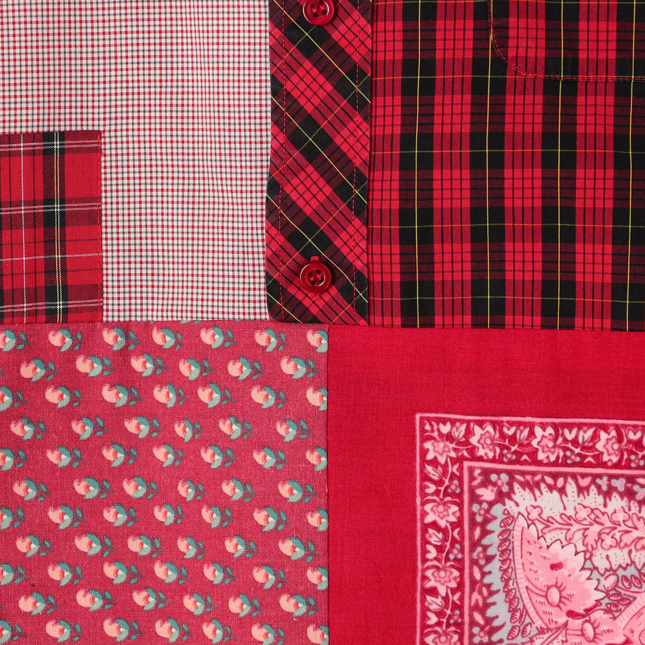 Bettina Bakdal The Cotton Provence パッチワークシャツドレス