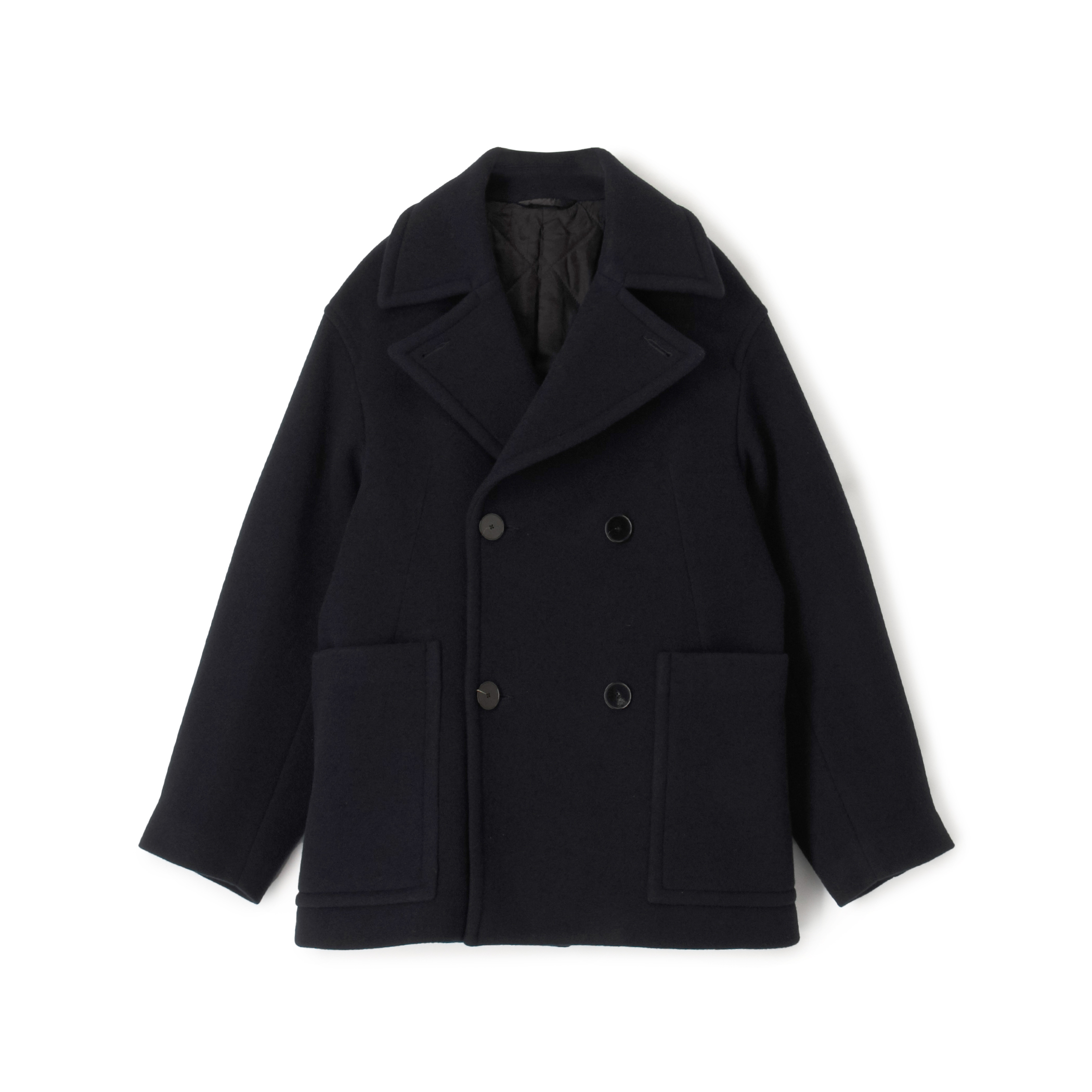 ラムウールモッサー ダブルブレステッド4B Pコート