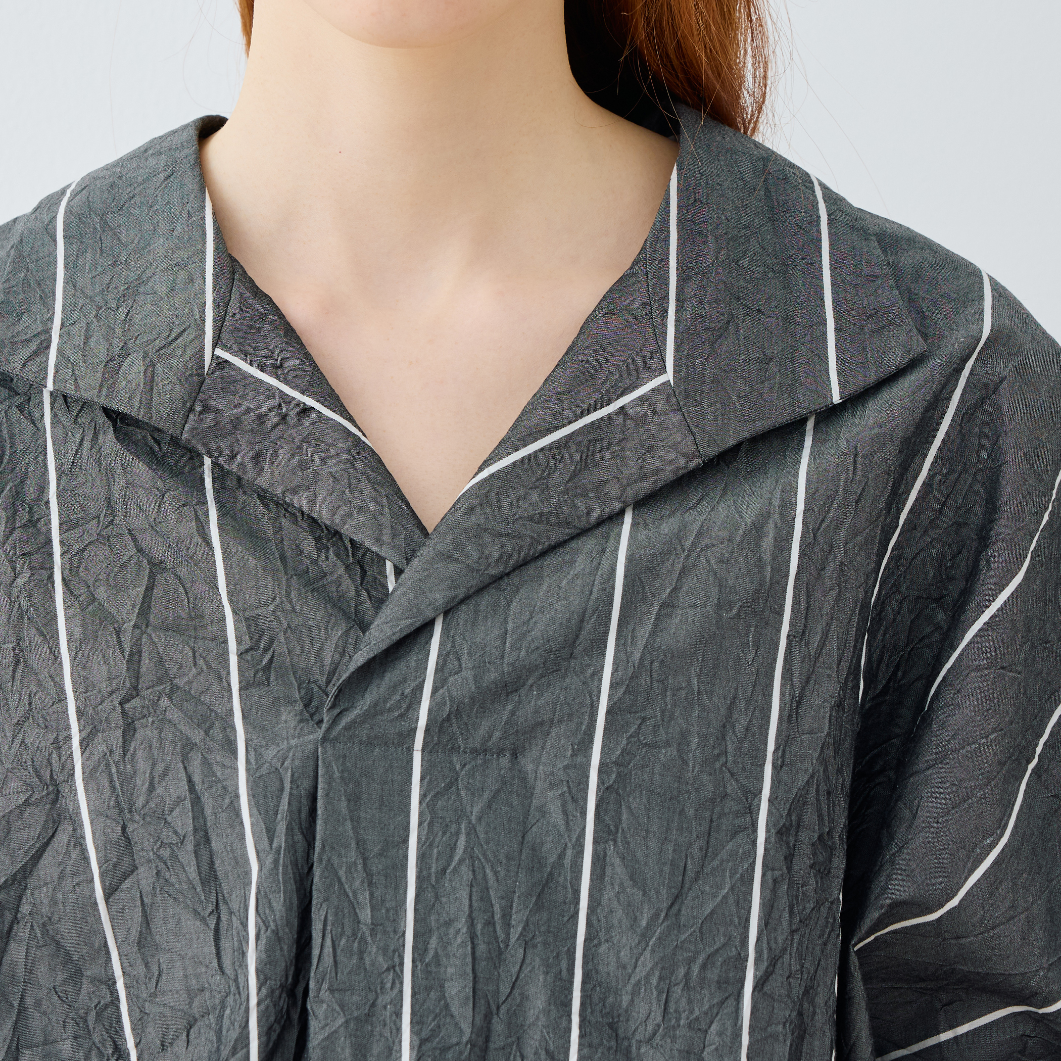 ブロードワイドシルエットシャツ Sasquatchfabrix. [ “CUBISM POWER” TRIM H/S T-SHIRT ] WHITE