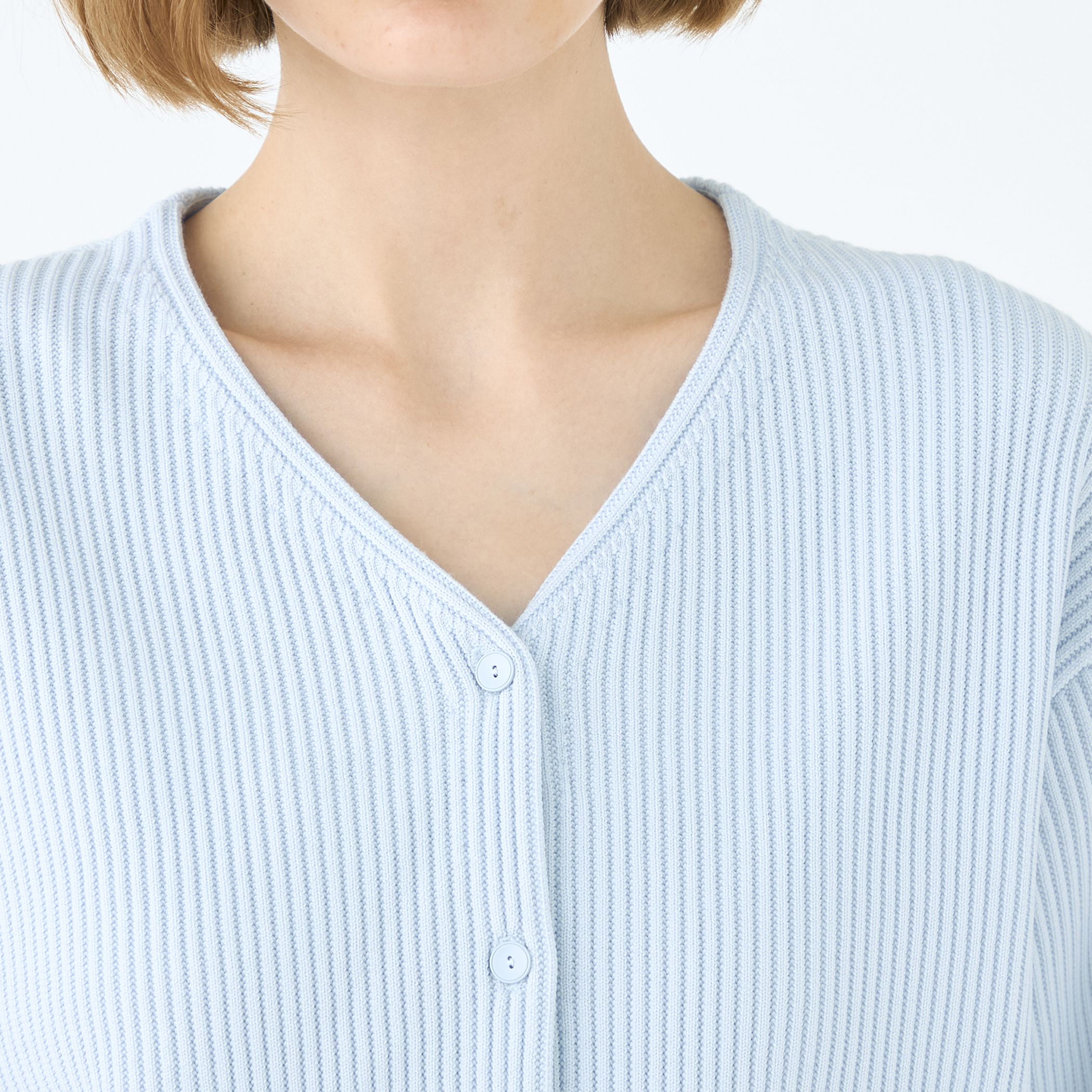 リンクスリブ Vネックカーディガン｜トゥモローランド 公式通販