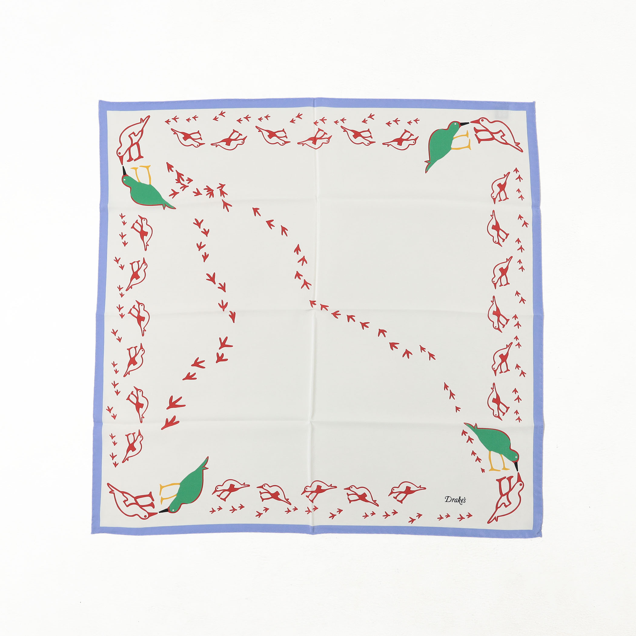 Drake's OYSTER CATCHER PRINT BANDANA シルクプリントスカーフ