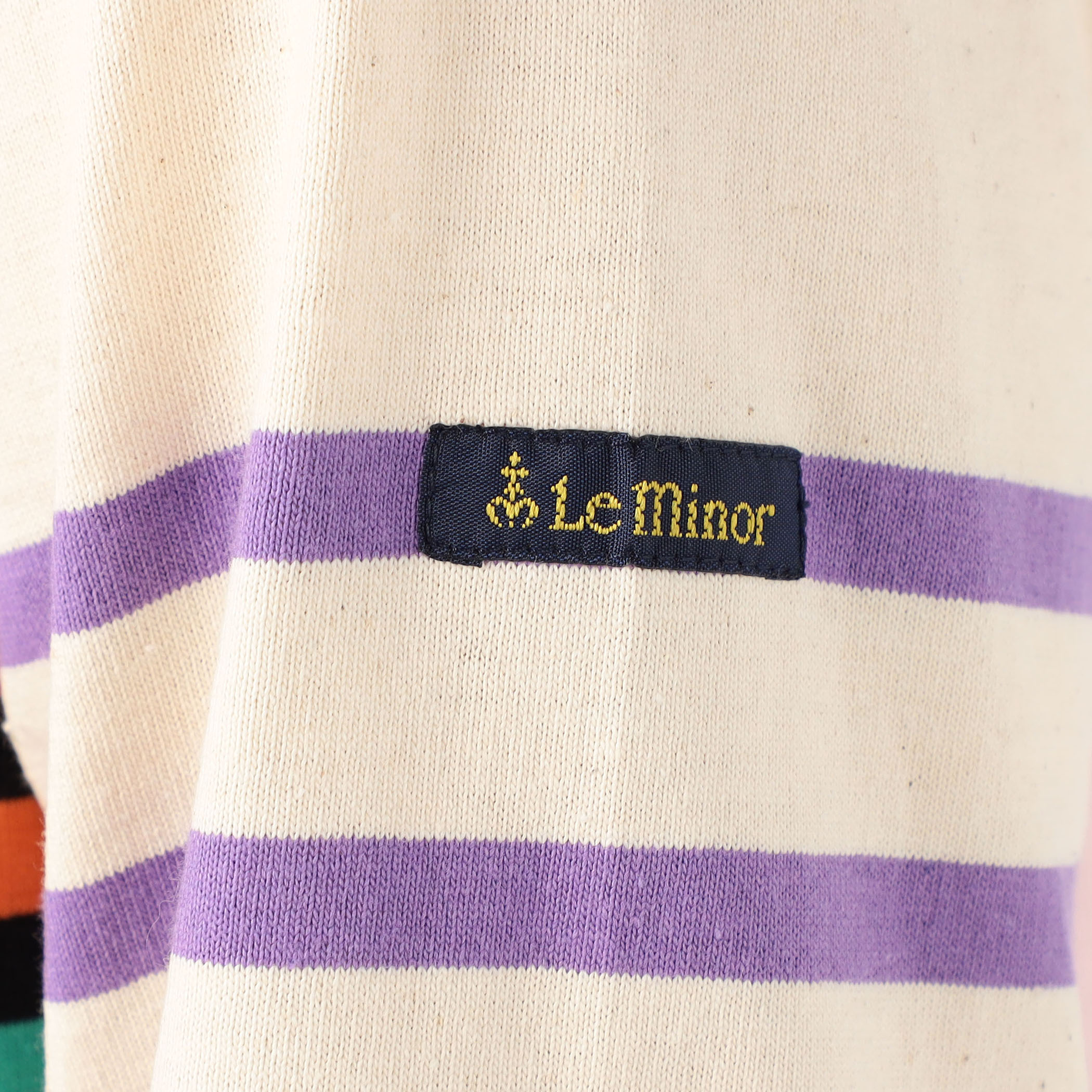 Le Minor - 新品 Le minor クレイジーパターン オーバーサイズ ボーダー カットソー 別注】Le minor クレイジーパターン プルオーバー