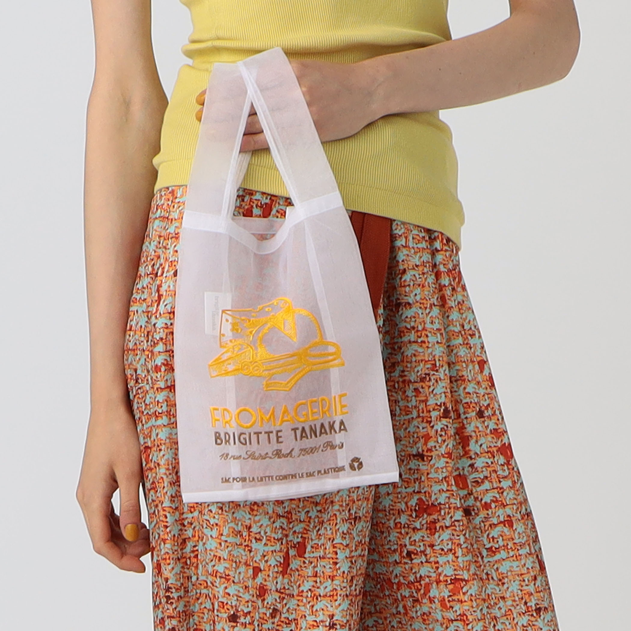 Brigitte Tanaka チーズ屋モチーフ レーヨン ショッピングバッグ BRIGITTE TANAKA チーズ屋さんバッグ|トゥモローランド 公式通販