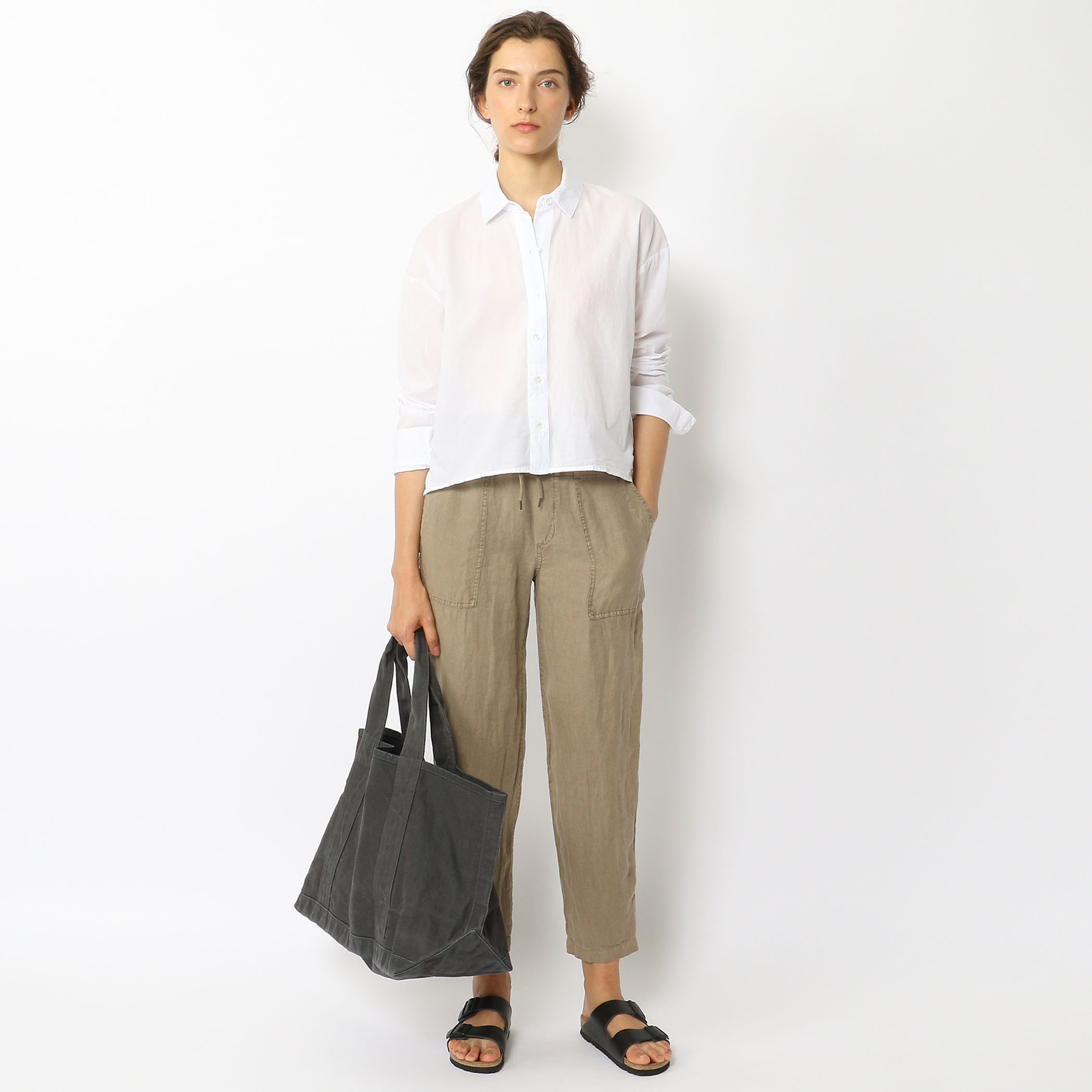 ■JAMES PERSE■コットンリネンキャンバストートバッグ L コットンリネンキャンバストートバッグ MEDIUM