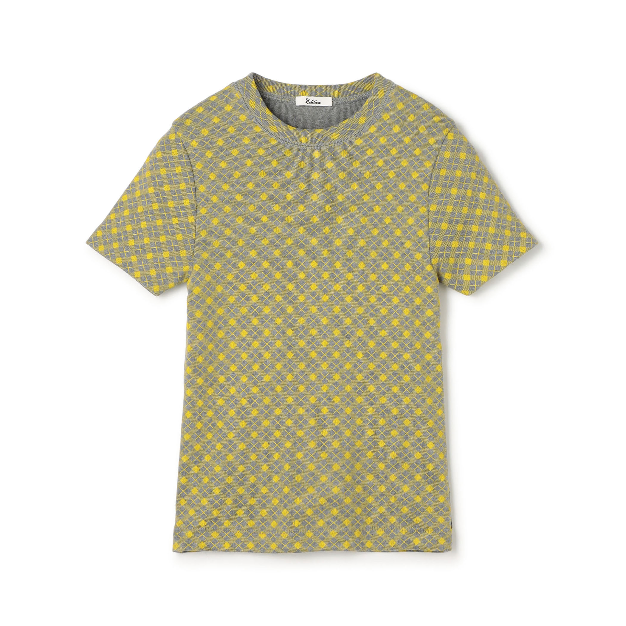 コットンモダールフライス フラワープリント Tシャツ