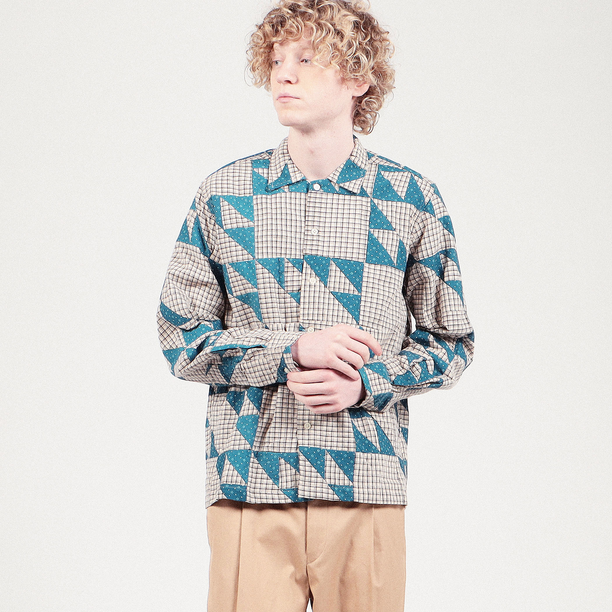 TOMORROWLAND - bode ヴィンテージレースシャツ　S/M 生産終了のため希少です BODE WANDERING LOVER QUIL LONG SLEEVE SHIRT