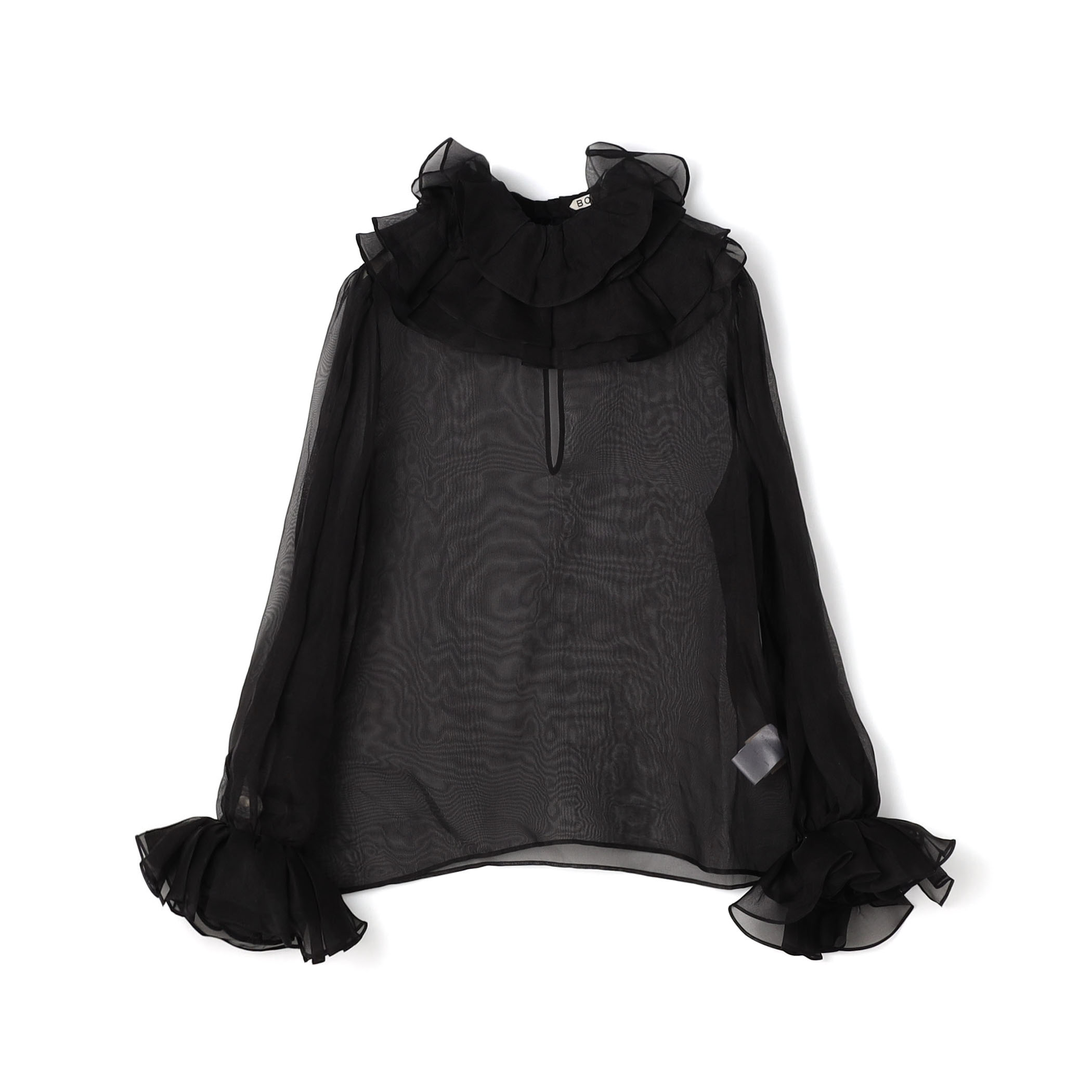 BODE BOO RUFFLE TOP シルクシアー ラッフルフリルトップ