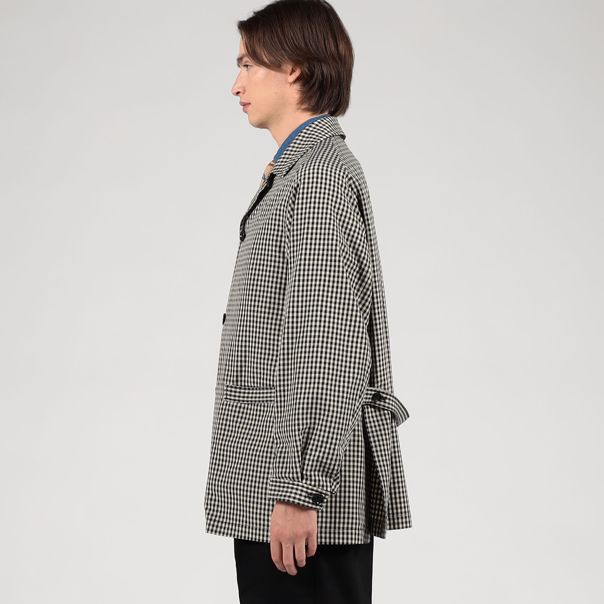 【トゥモローランド ピルグリム】カシミヤ混 チェック ステンカラーコート 48 楽天市場】【SALE／50%OFF】ウールカシミヤフランネル ステンカラー