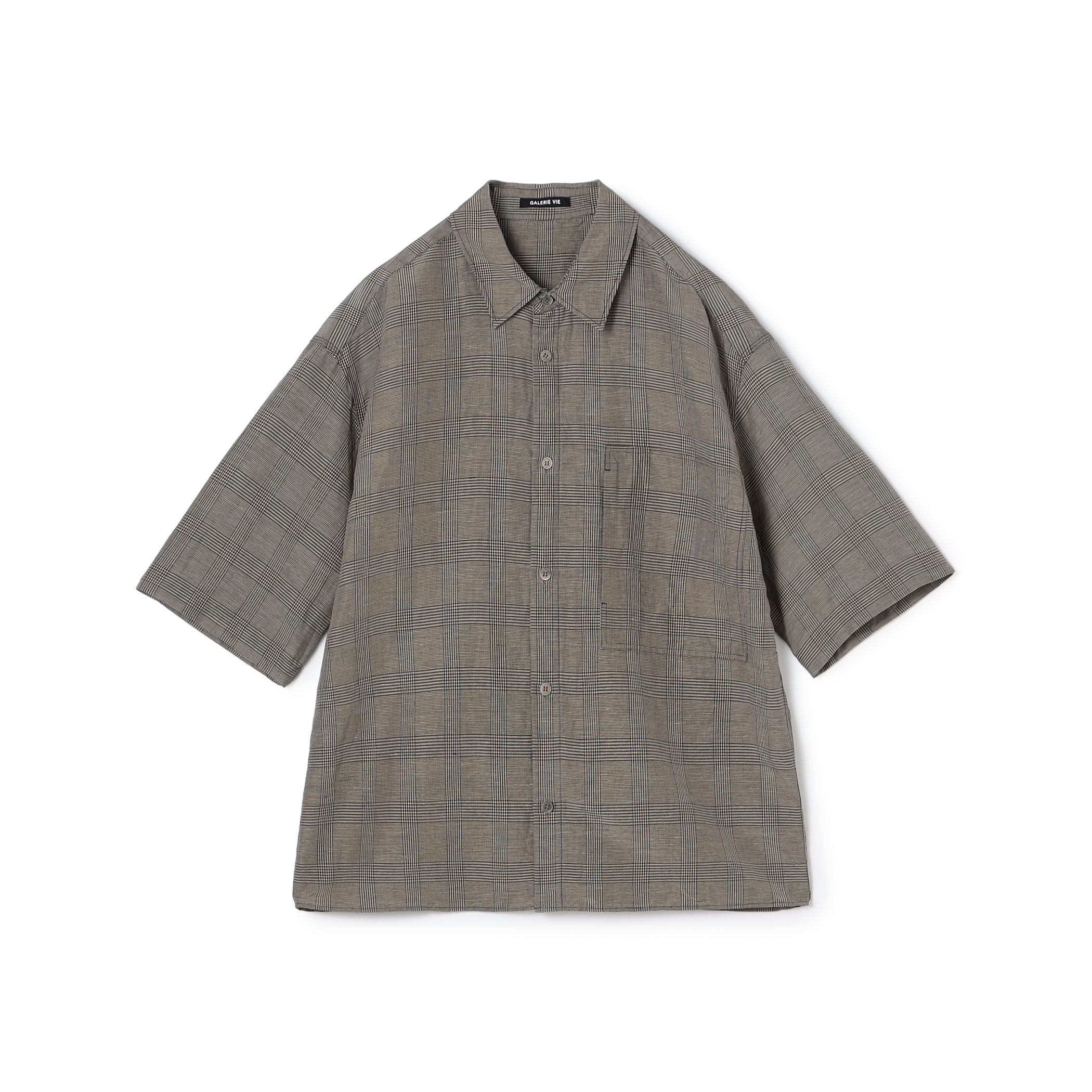 リネンキュプラシルクコンパクト ハーフスリーブシャツ