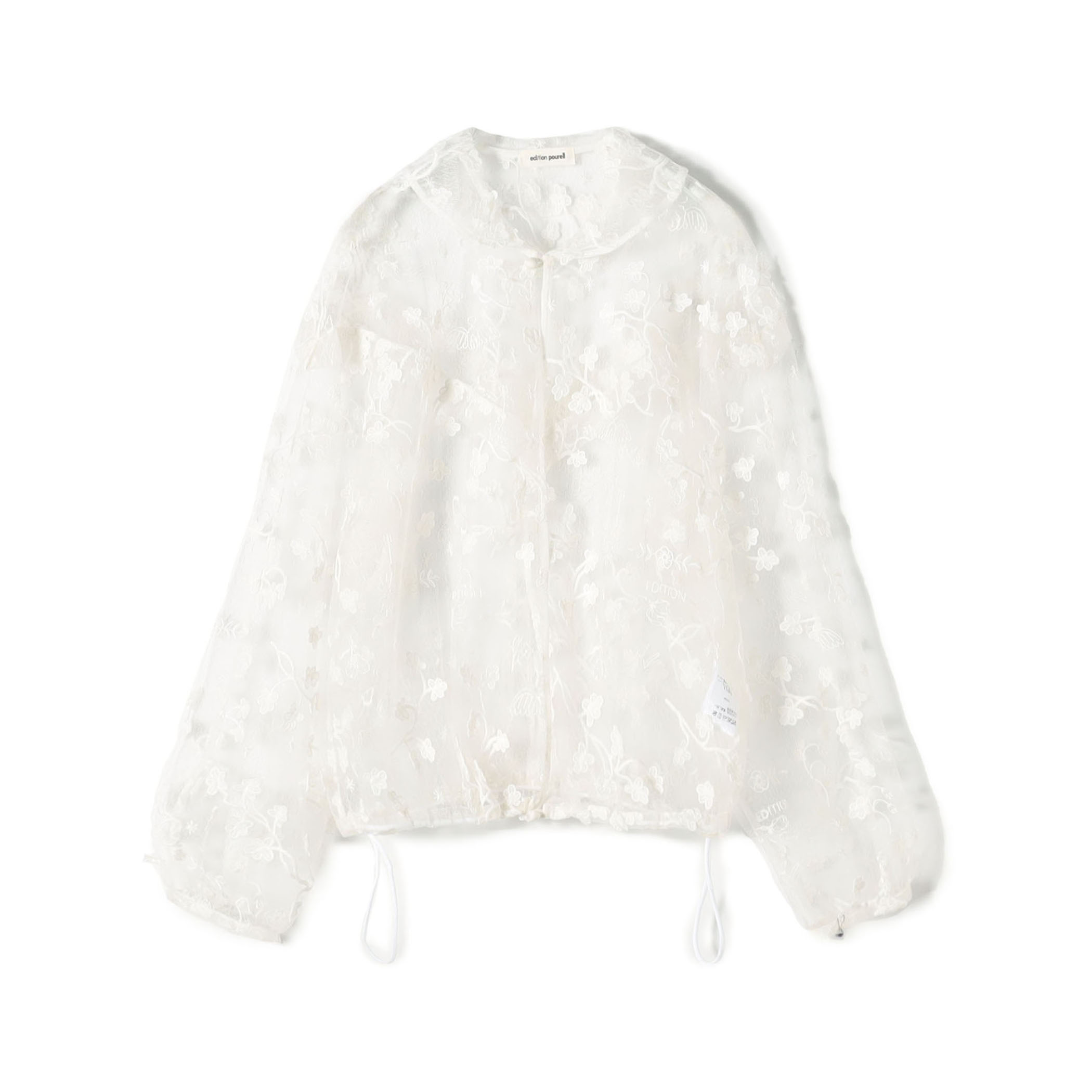 edition pourell トリコット エンブロイダリーブラウス