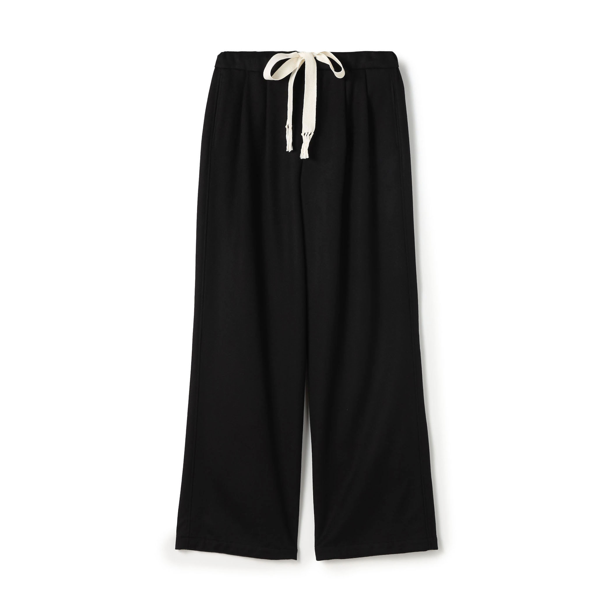 ウールカシミヤビーバー 2タックドローストリングパンツ