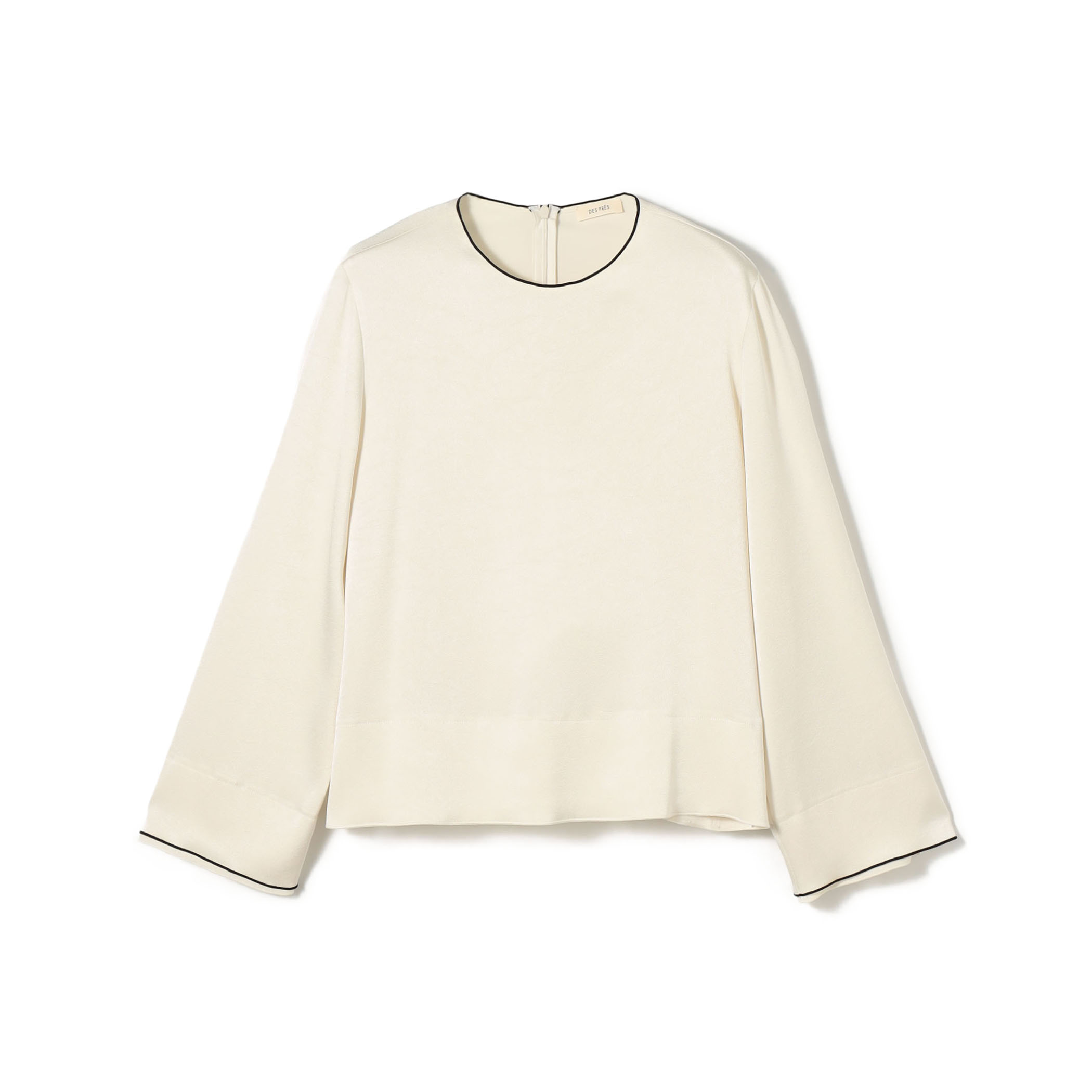 サテンジョーゼット クルーネック プルオーバー