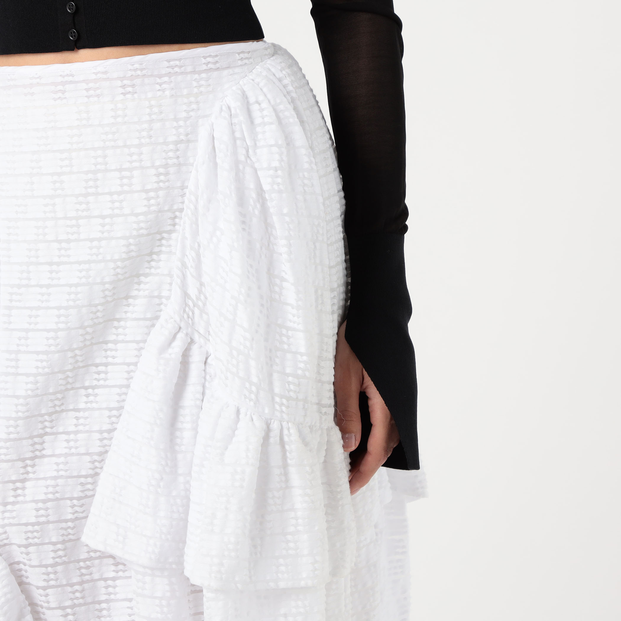 CECILIE BAHNSEN アシンメトリー ラッフルスカート