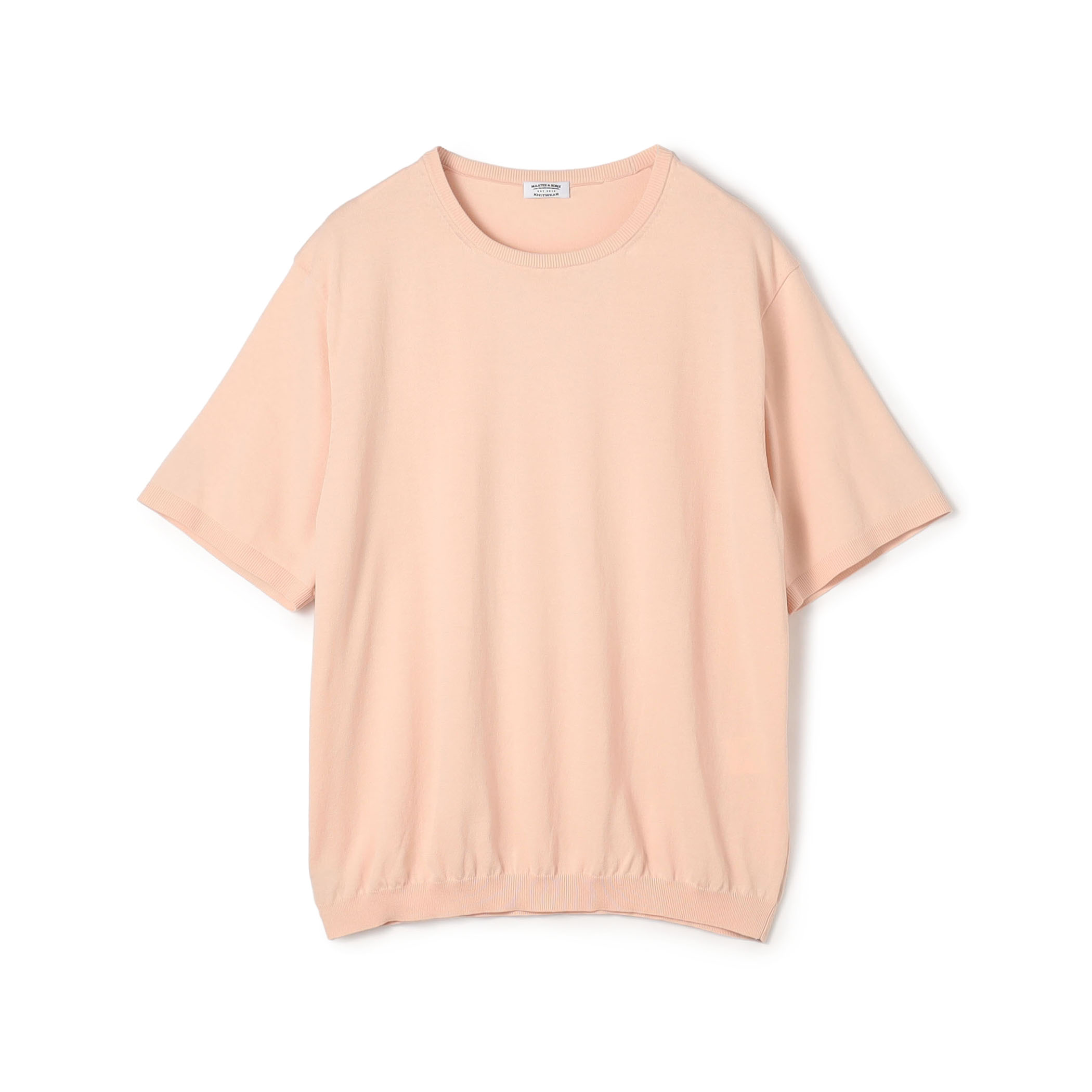 MAATEE&SONS  コットン クルーネック ハーフスリーブニット