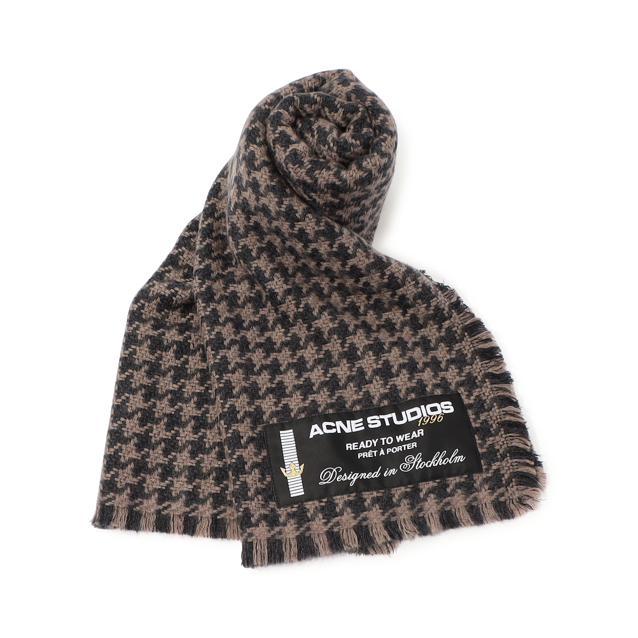 Acne Studios ハウンドトゥースウールスカーフ