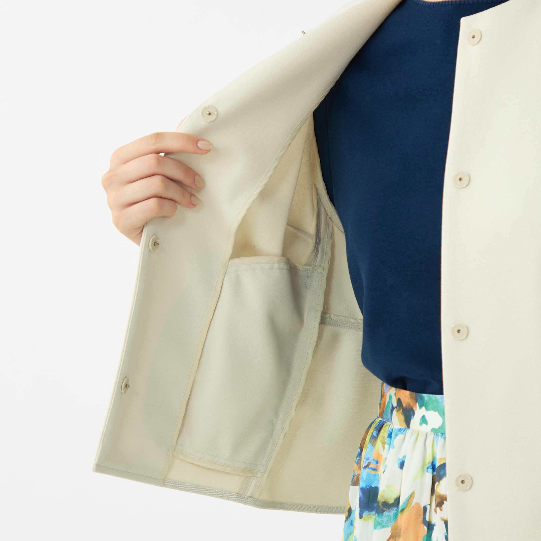 WEB先行予約】コットンアムンゼン バックペプラムジャケット